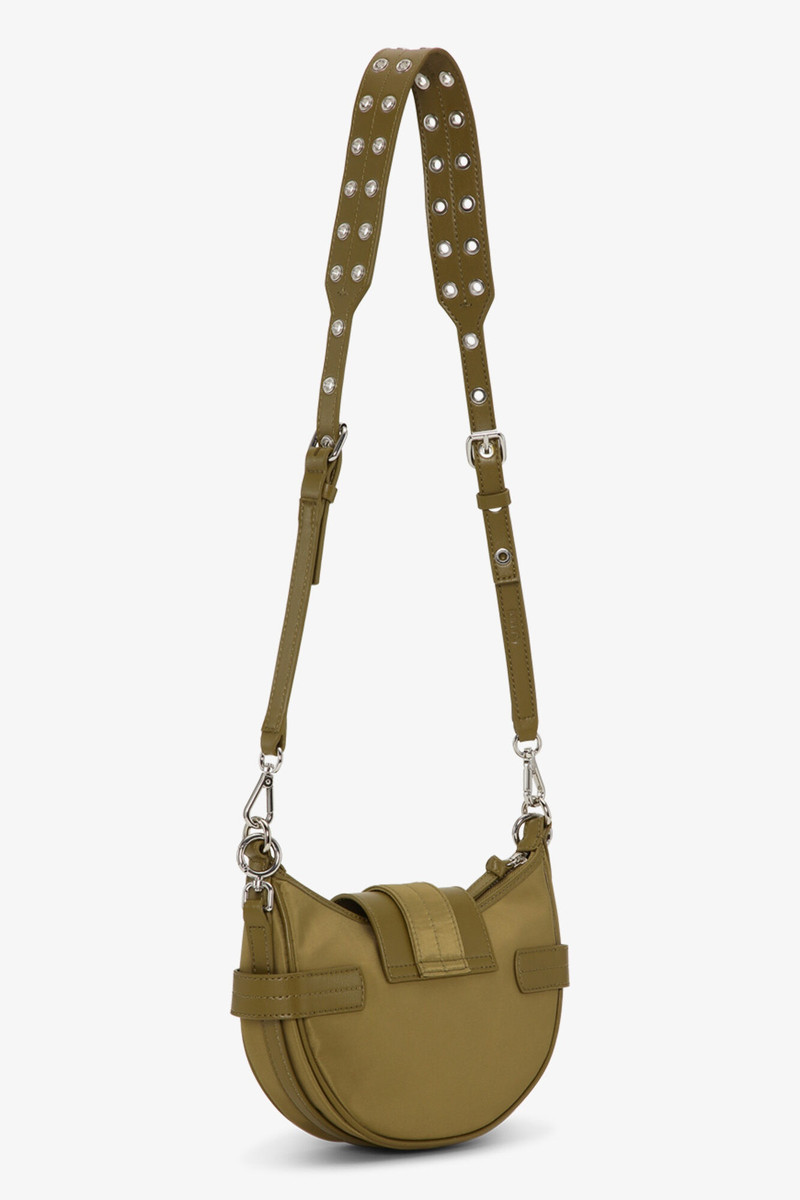 GANNI OLIVE GREEN SMALL BUCKY CROSSBODY BAG outlook