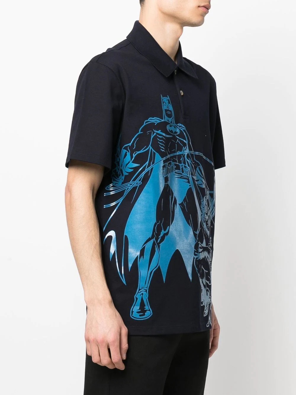 batman-print detail polo shirt - 3