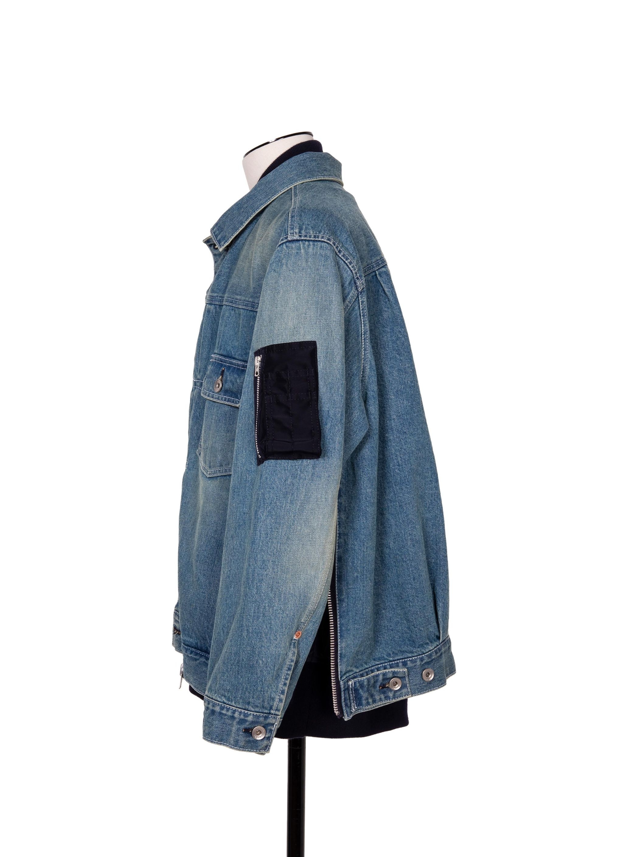 Denim x Nylon Twill Jacket - 3