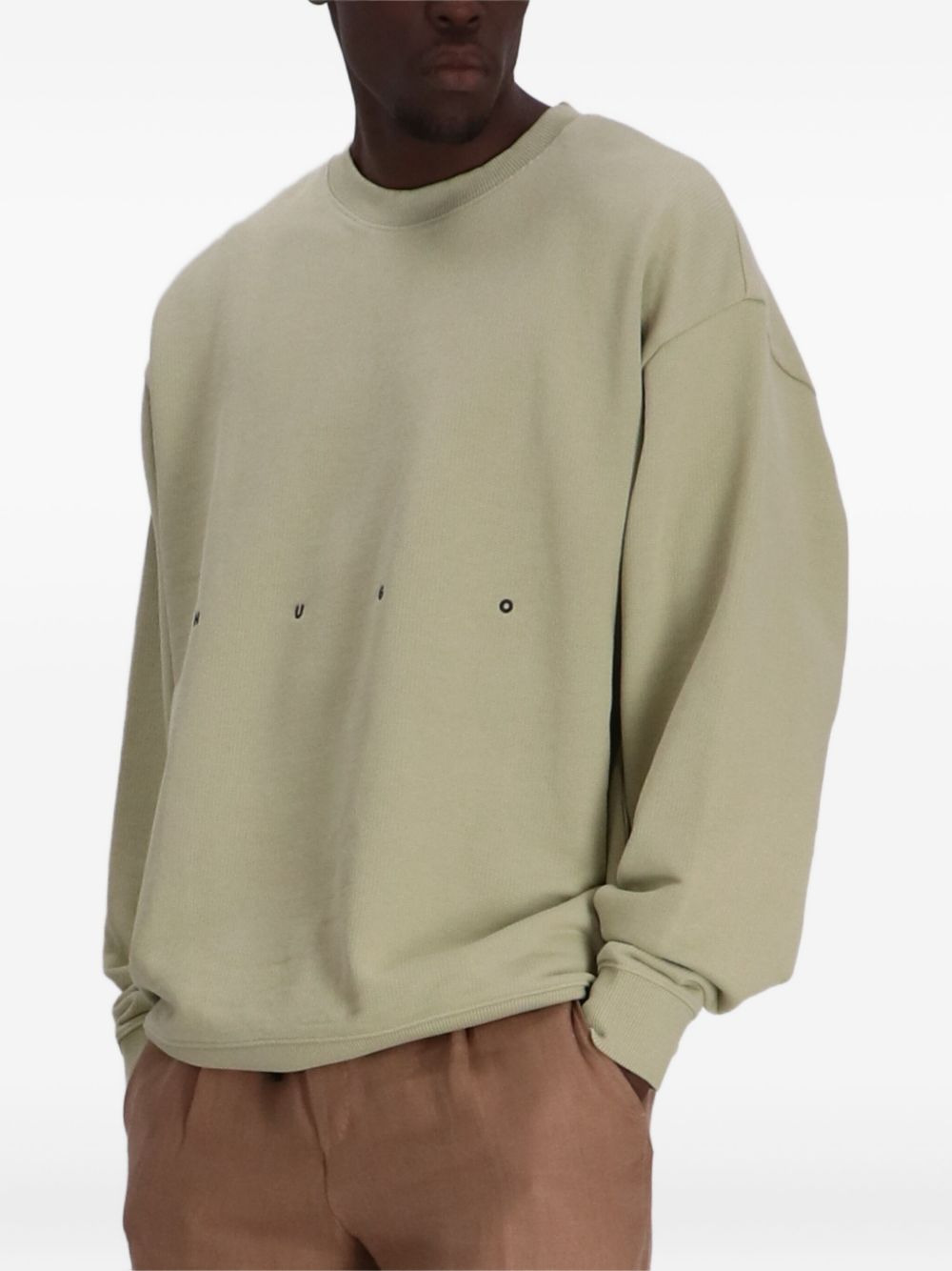 logo-embroidered sweatshirt - 3