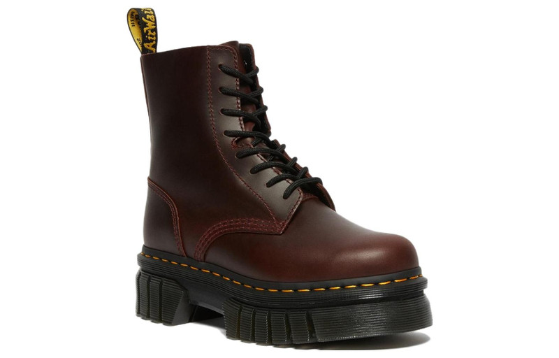 Dr. Martens Audrick Brando Leather Platform Lace Up Boots 'Brown' 27818211 2
