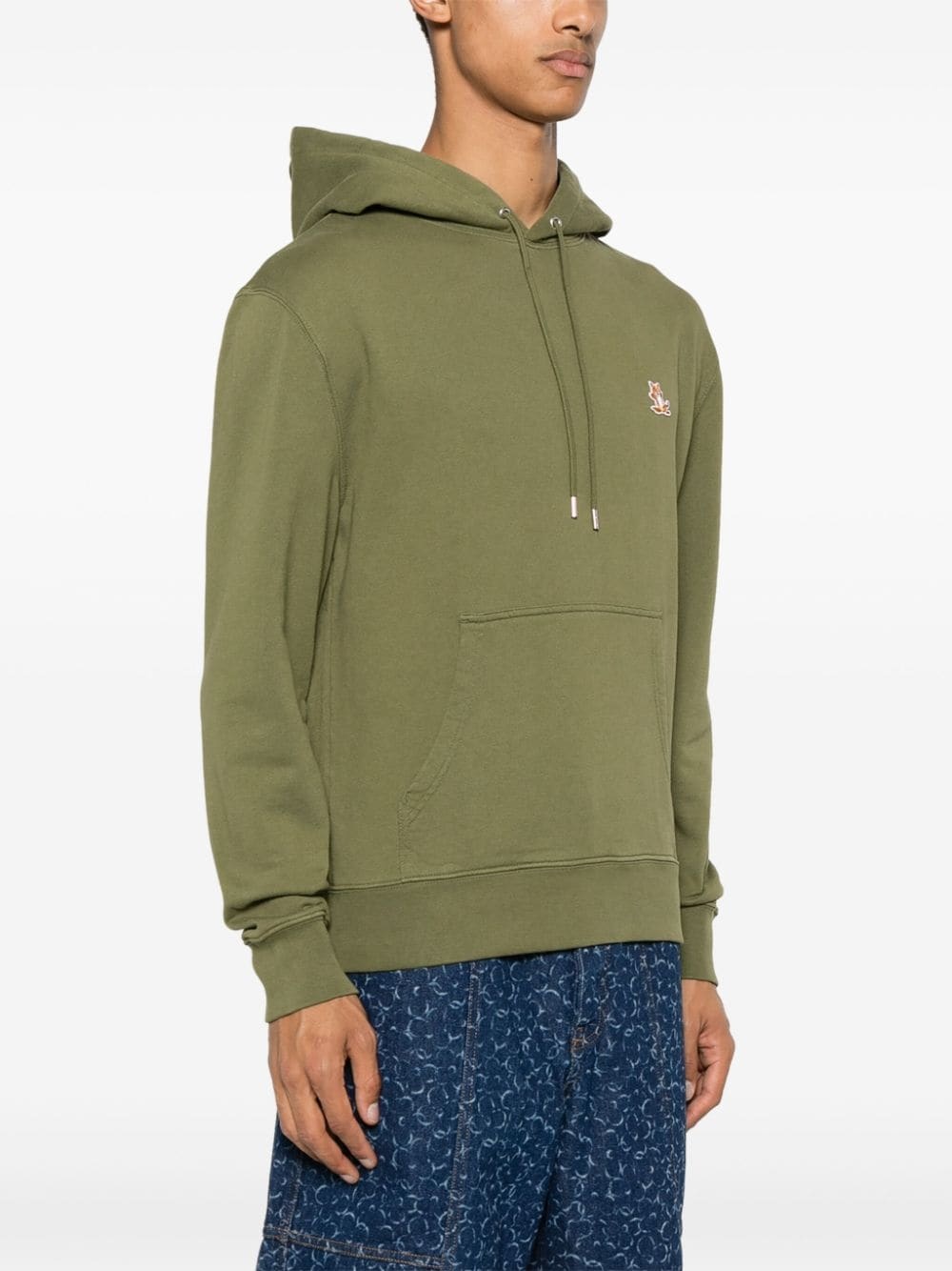 Chillax-Fox motif cotton hoodie - 3