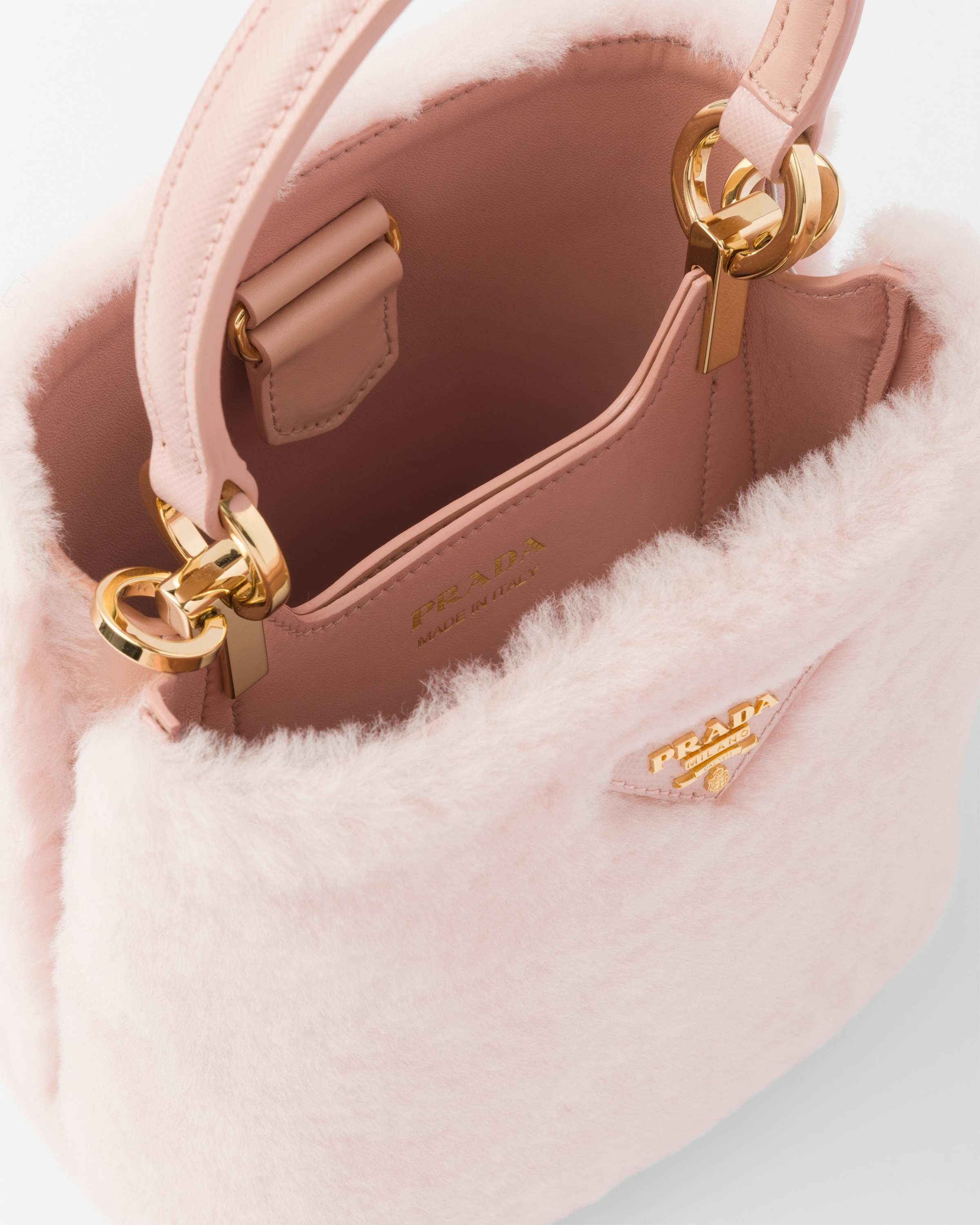 Prada Panier shearling mini-bag - 5