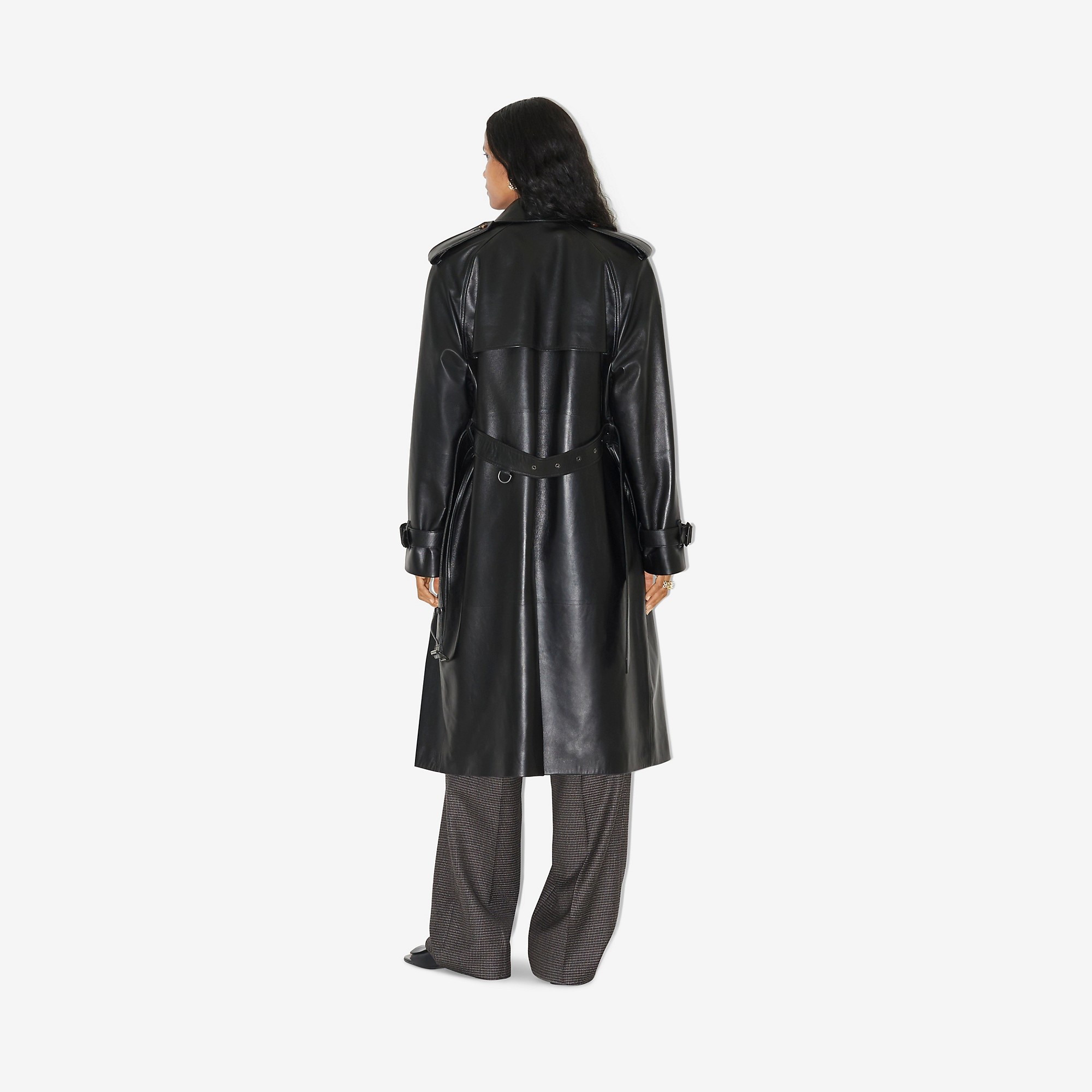 Leather Trench Coat - 4