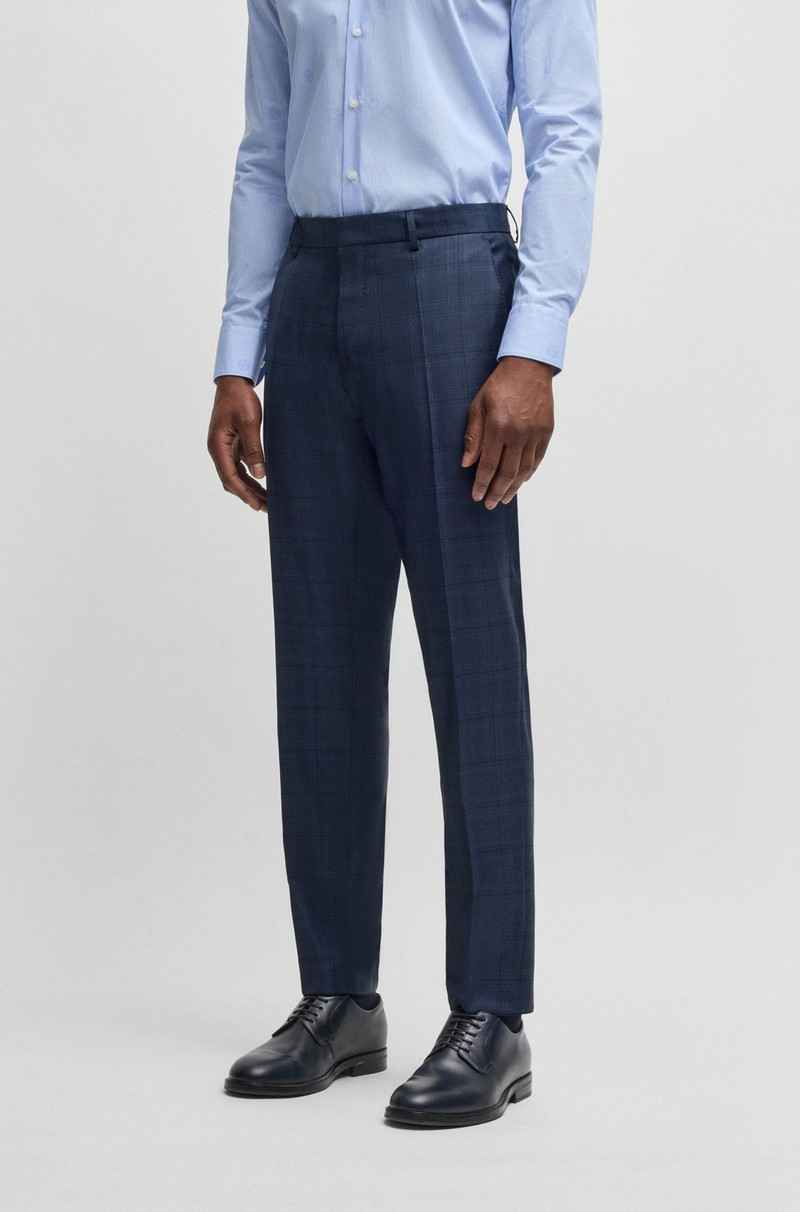 SLIM-FIT SUIT IN CHECKED WOOL AND SILK 6