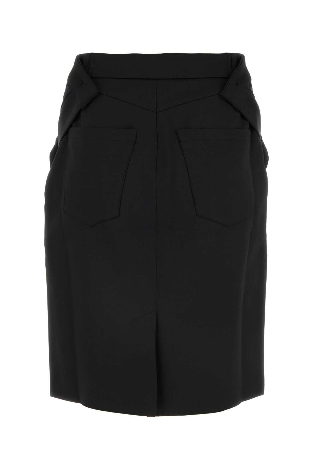 Coperni Women Black Stretch Polyester Blend Skirt - 2