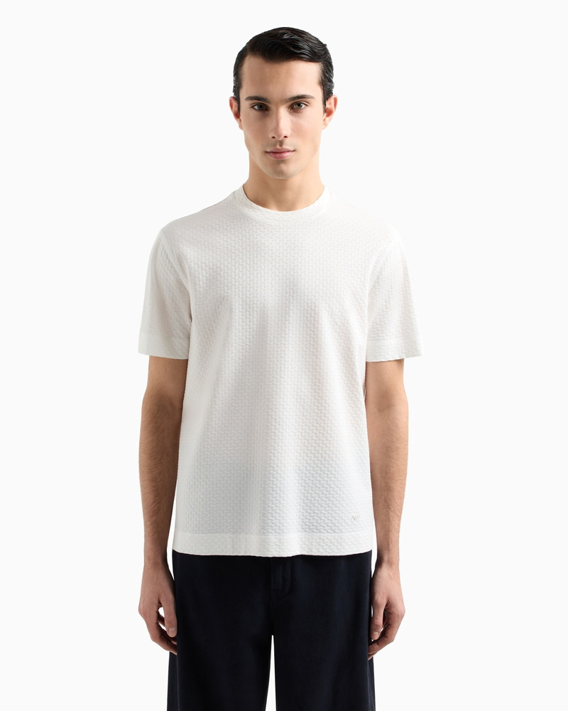 EMPORIO ARMANI JACQUARD JERSEY T-SHIRT outlook