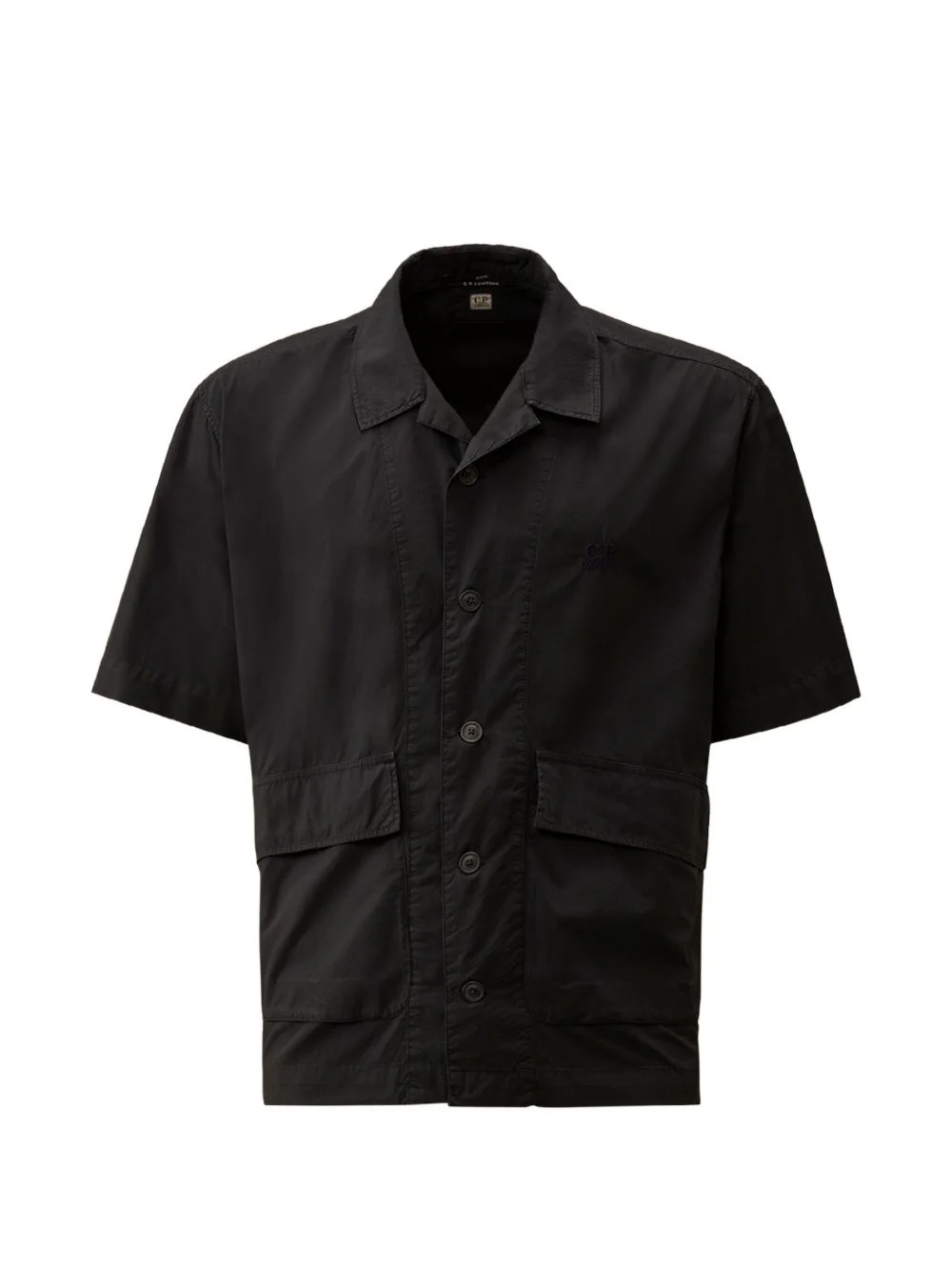 Popeline Boxy logo-embroidered patch-pocket shirt - 1