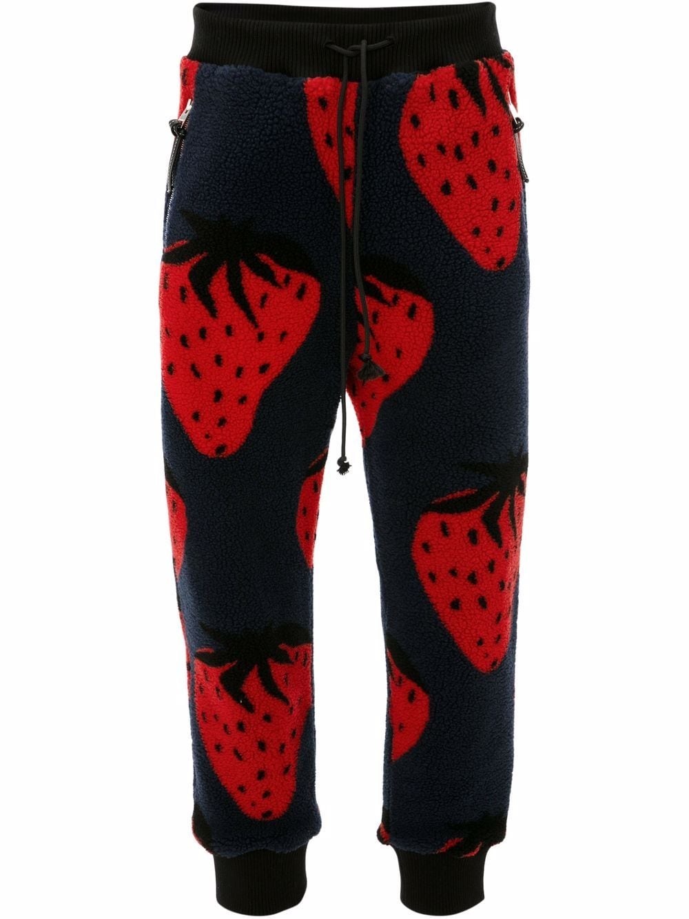 strawberry-print track pants - 1