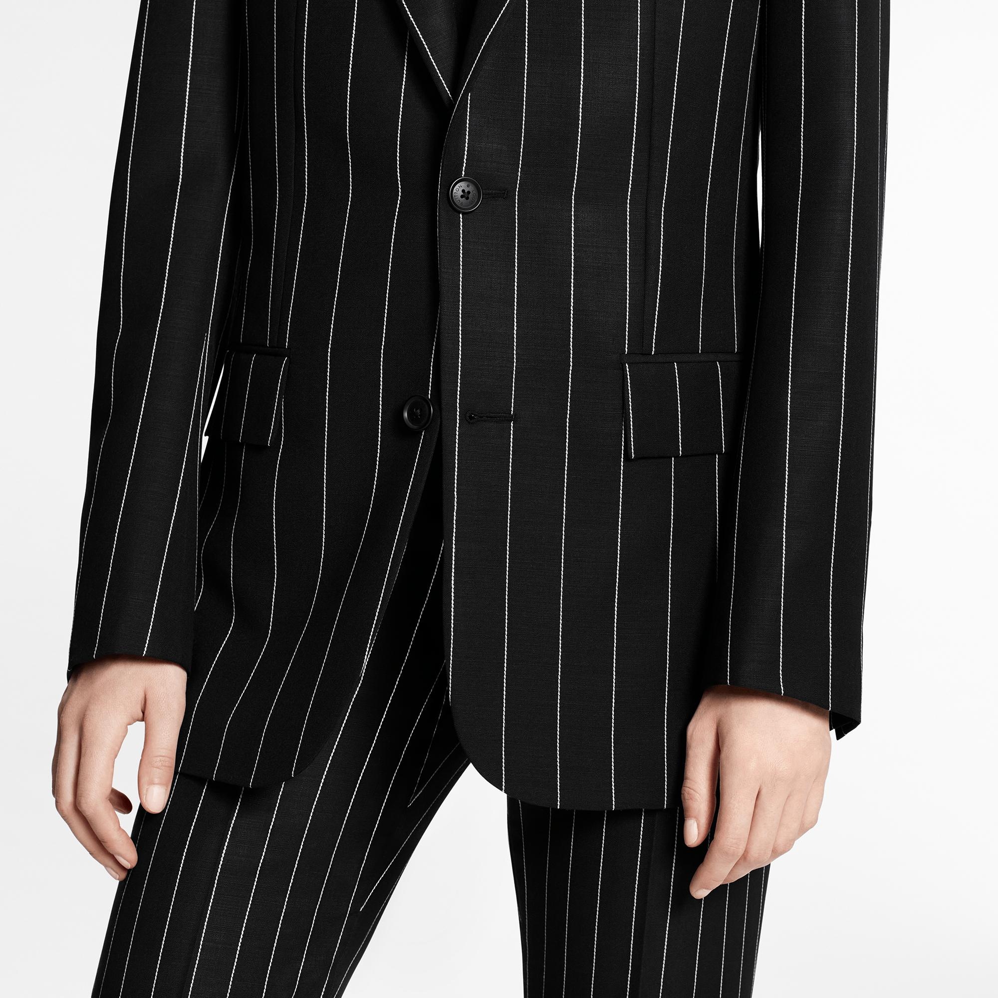 Masculine Tailoring Single-Breasted Blazer Jacket - 5