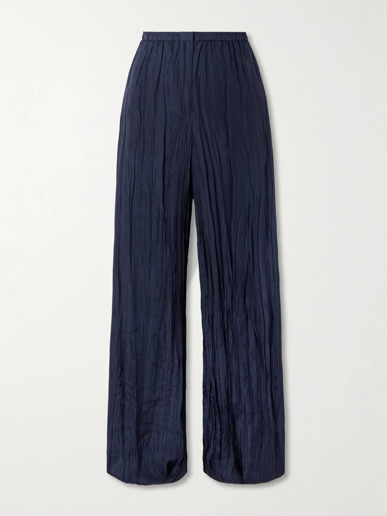 Thoresby Crinkled Silk-habotai Wide-leg Pants - 1