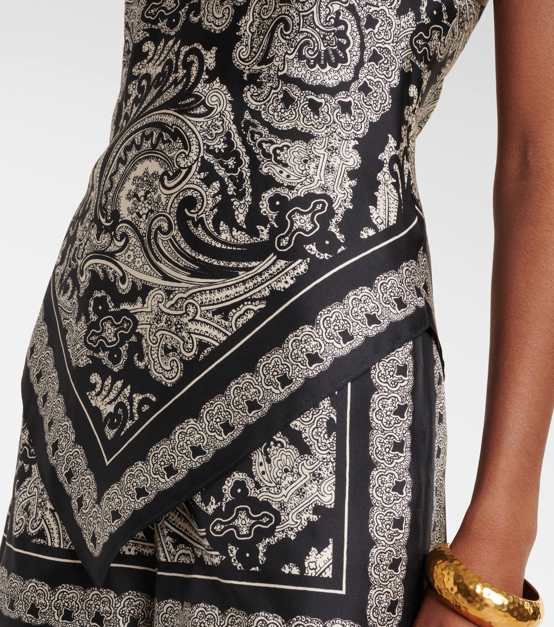 Audrey paisley silk twill top - 5