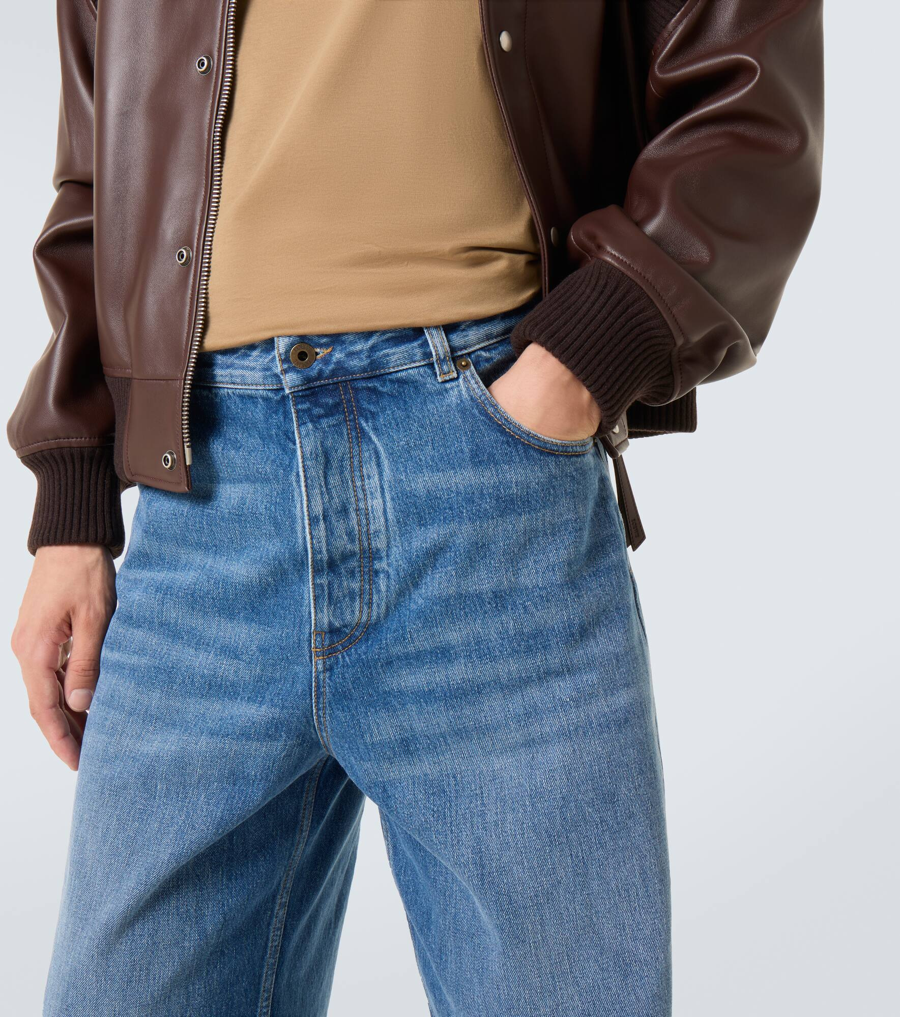 Mid-rise straight jeans - 5