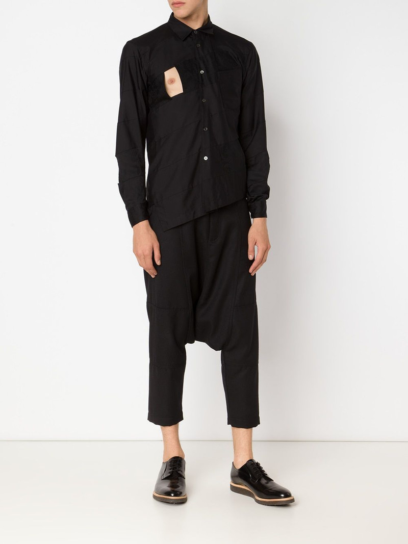 Comme des Garçons Homme Plus cutout detail panelled shirt outlook