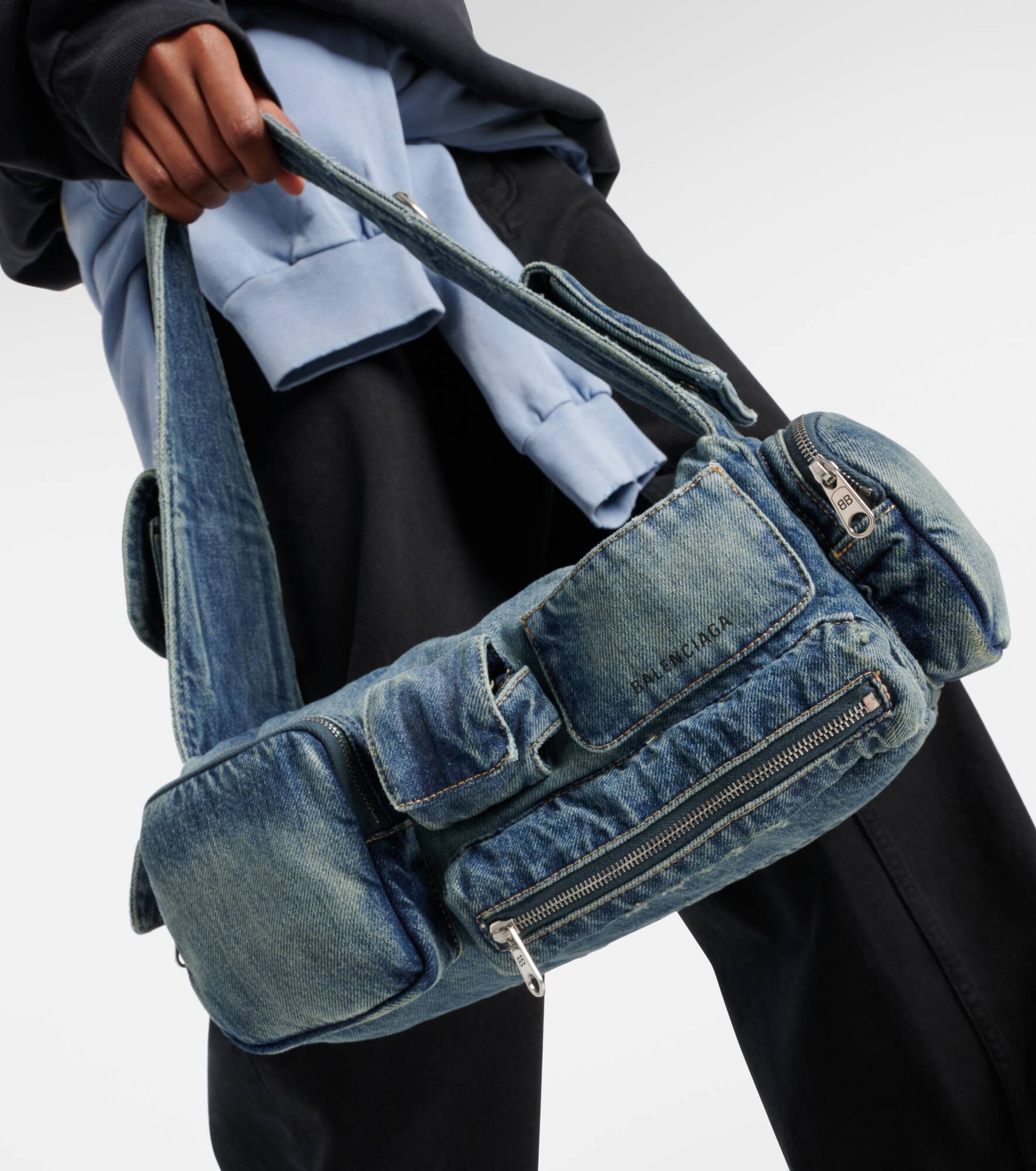 Superbusy Small denim crossbody bag - 7