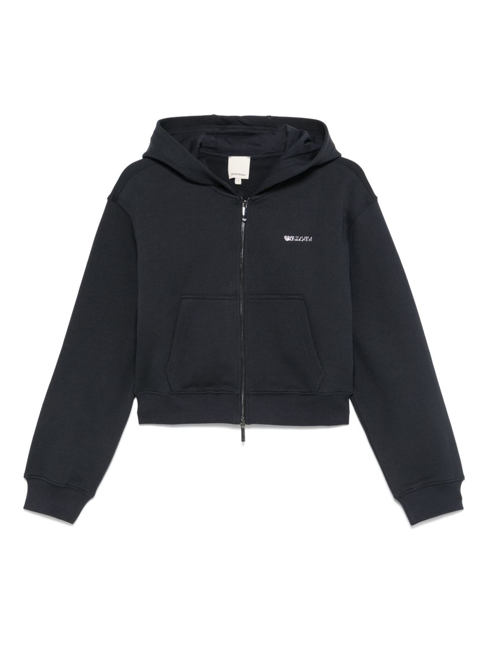 logo-plaque hoodie - 1