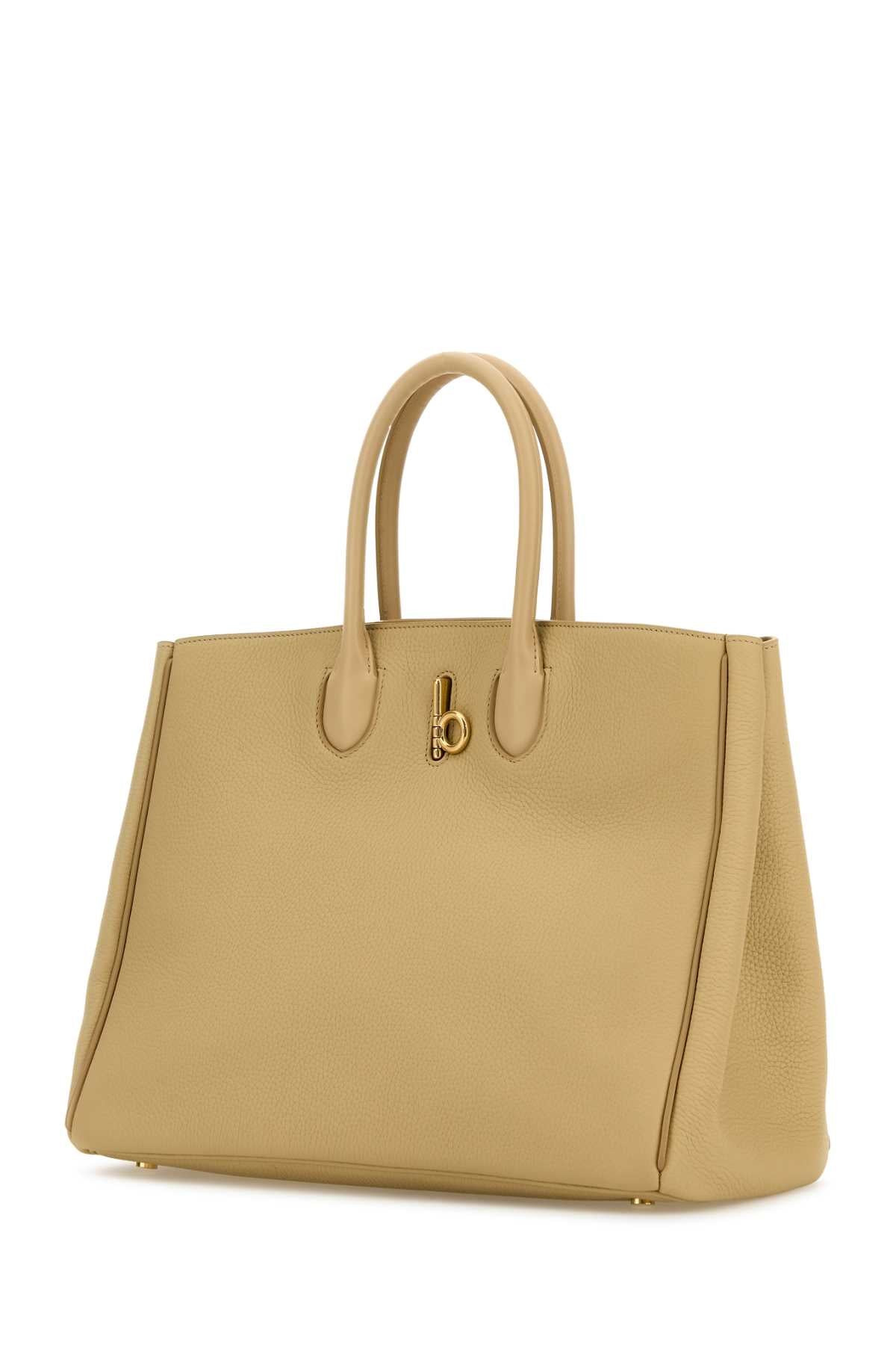 Burberry Women Sand Leather Medium Rocking Horse Handbag - 2