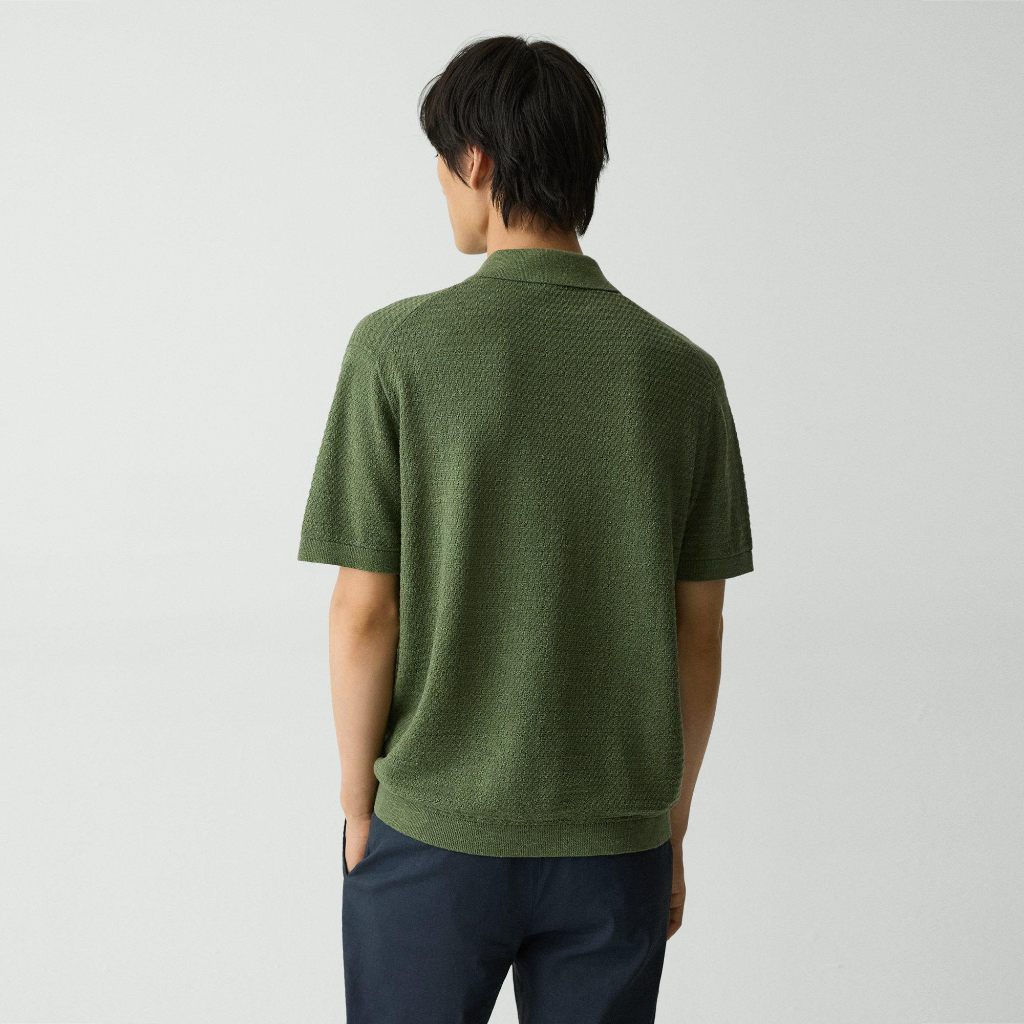 Brenan Polo Shirt in Pacific Linen - 4