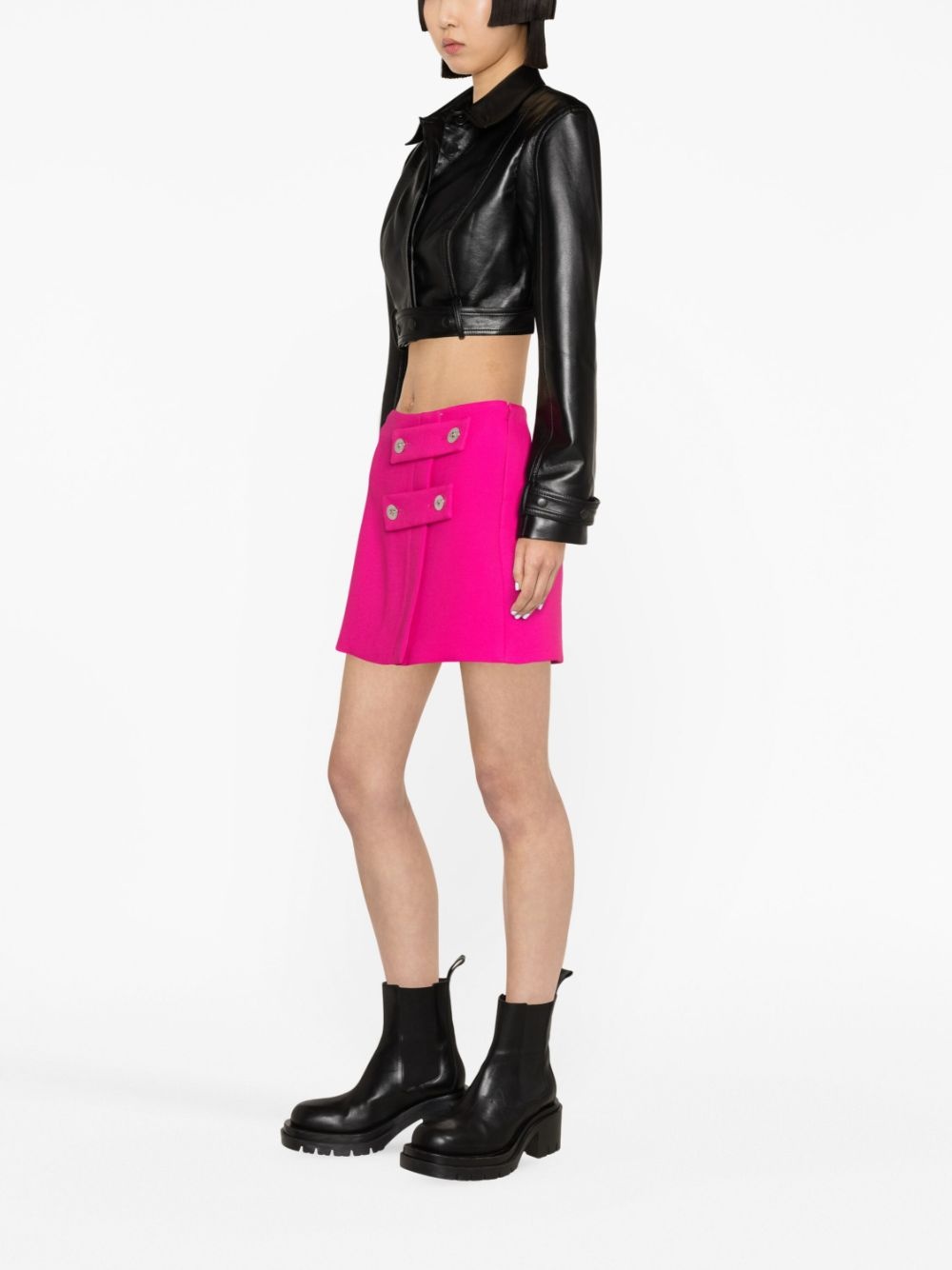 low-rise buttoned skirt - 4