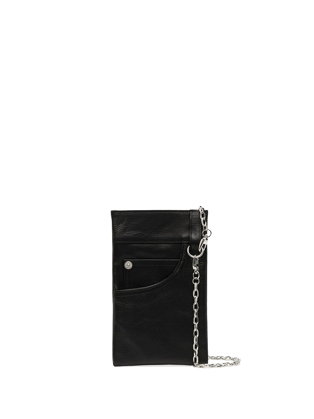 leather pocket-style shoulder bag - 1