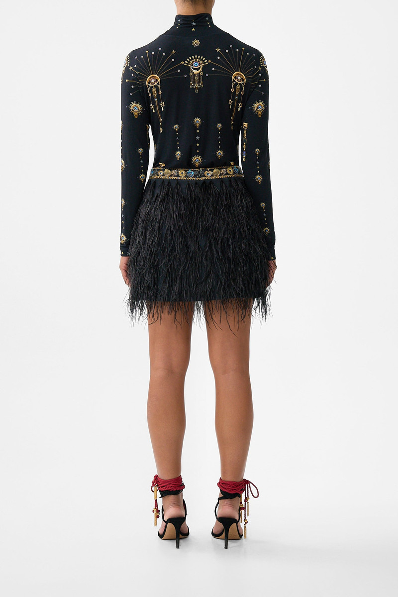 CAMILLA FEATHER MINI SKIRT outlook