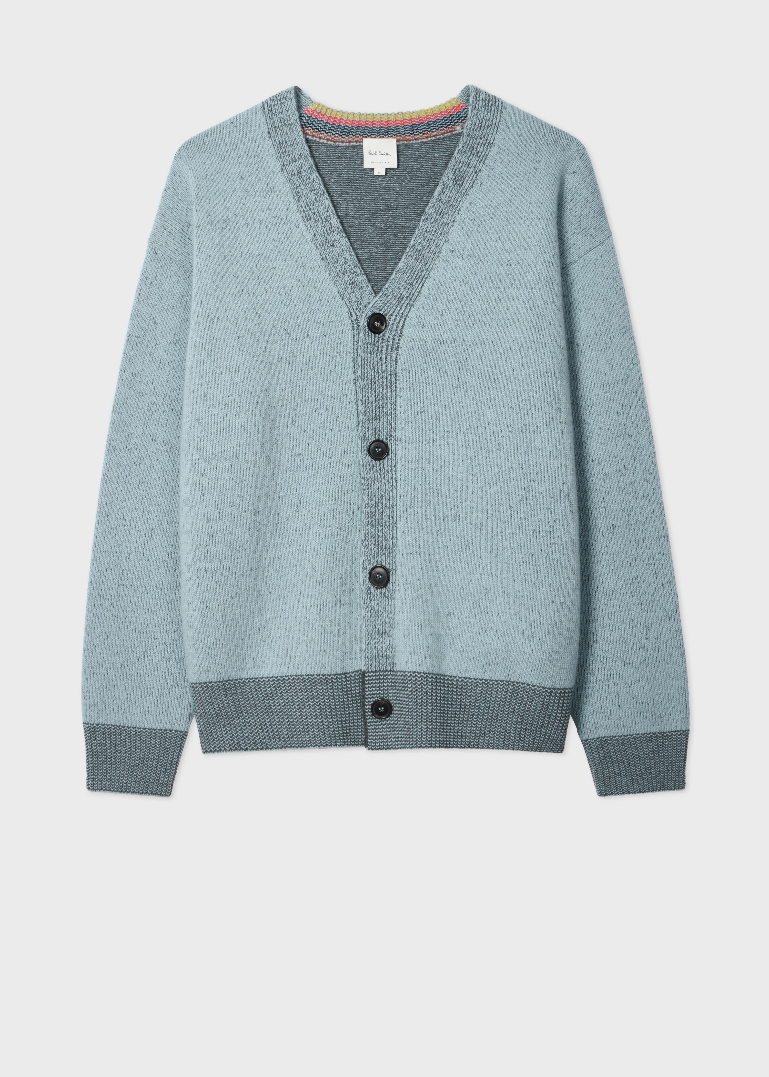 Light Blue Lambswool Cardigan - 1