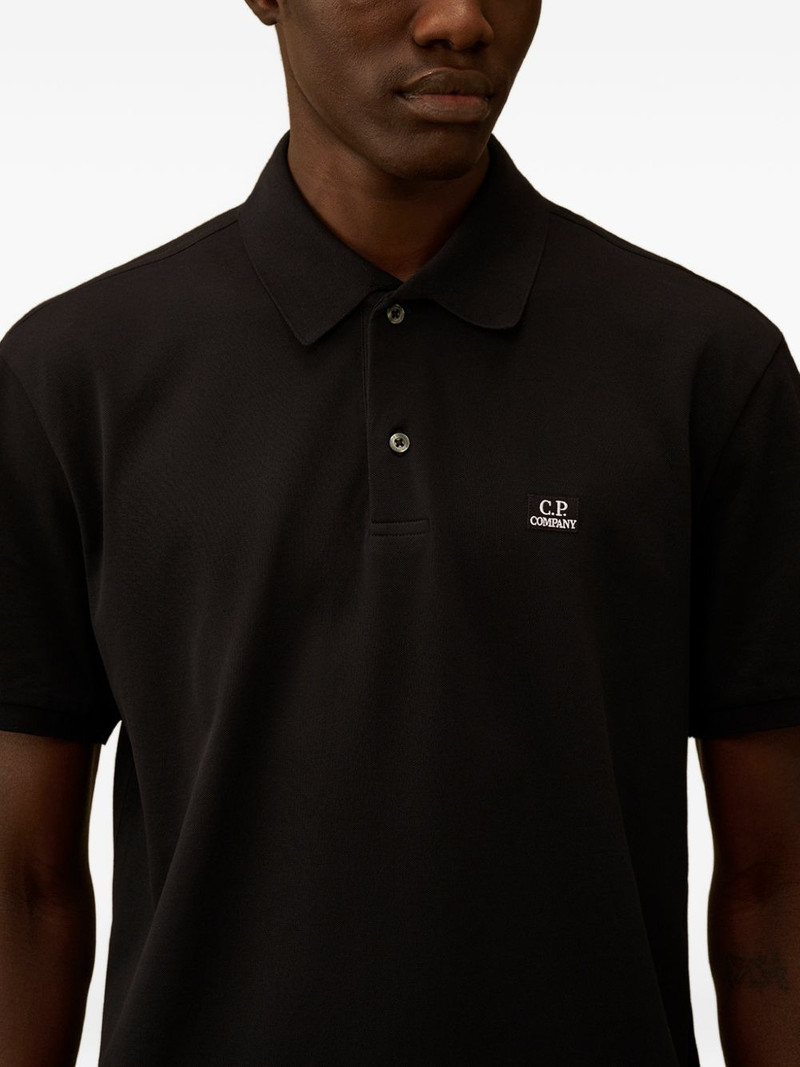 short-sleeve point-collar cotton polo shirt 5