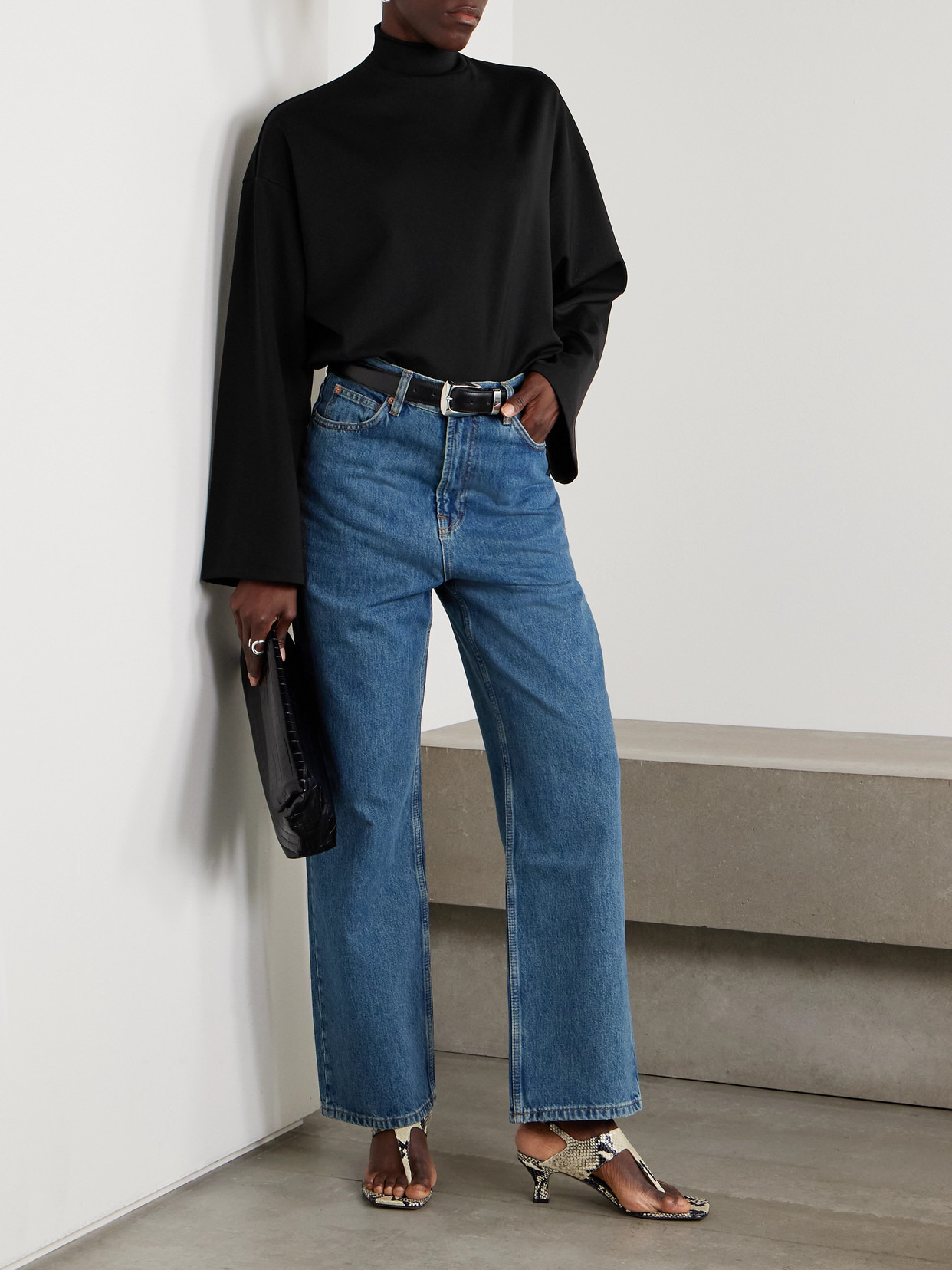Jersey Turtleneck Top - 2