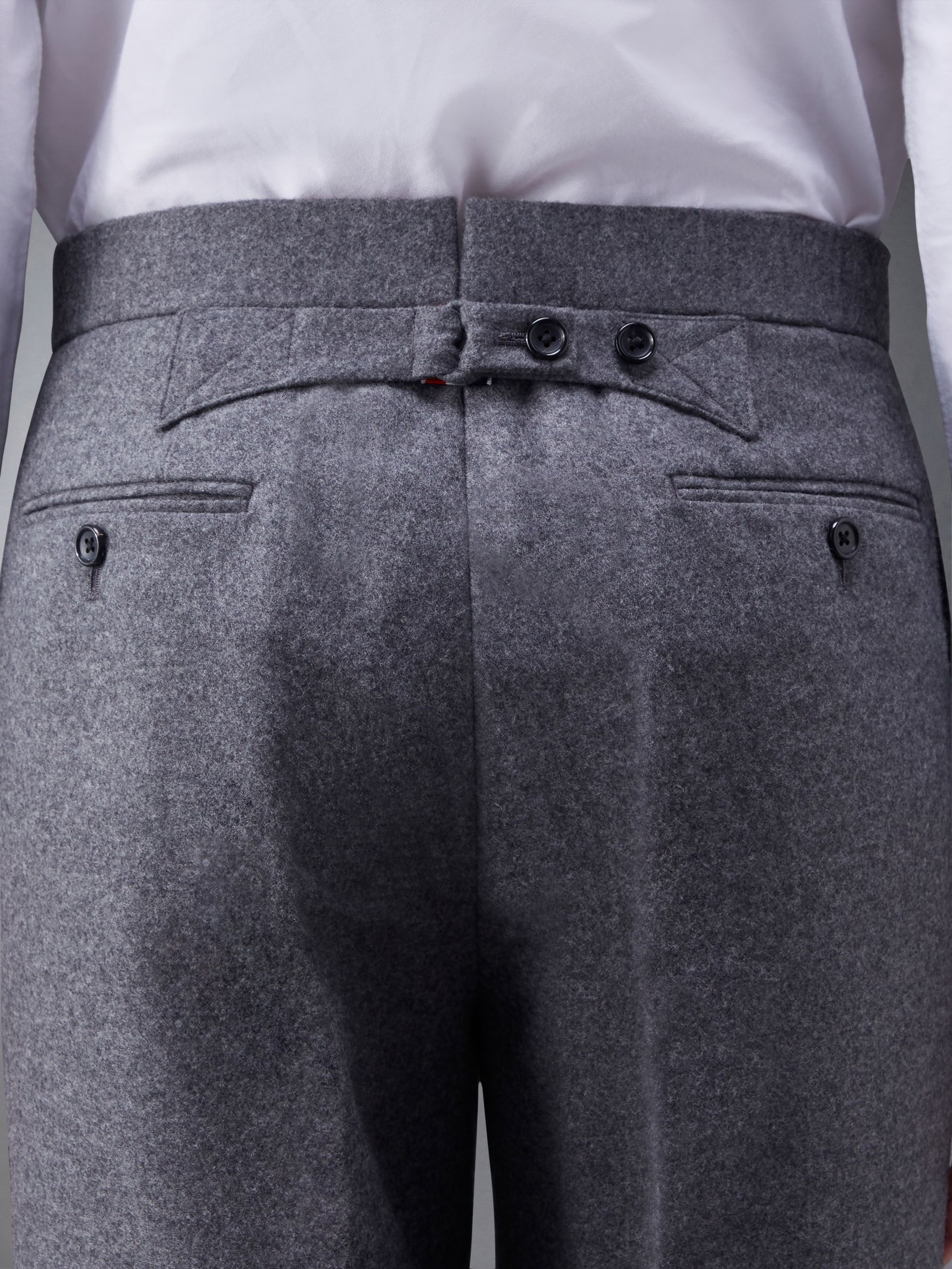 Flannel Low Rise Drop Crotch Backstrap Trouser - 4