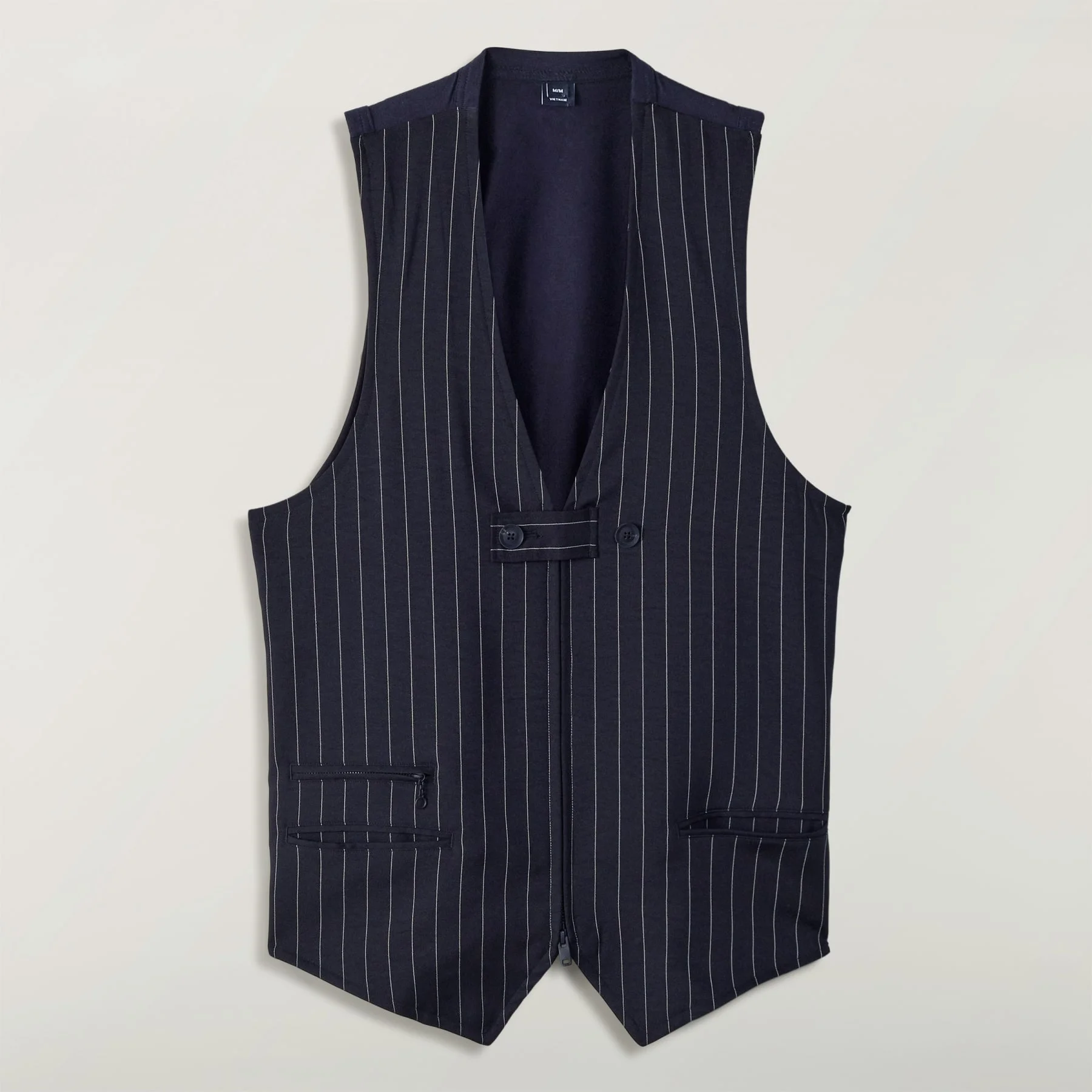 Y-3 SPORT UNIFORM PINSTRIPE TAILORED VEST - 1