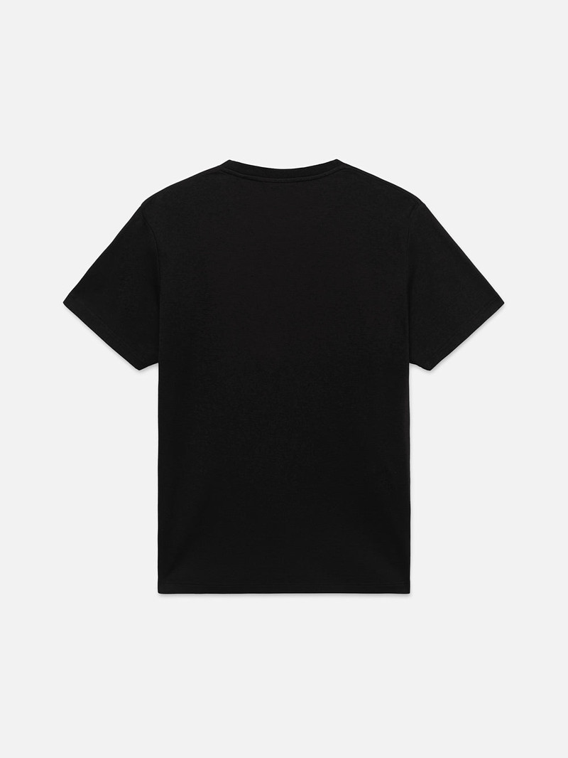 FRAME Duo Fold Tee in Noir outlook