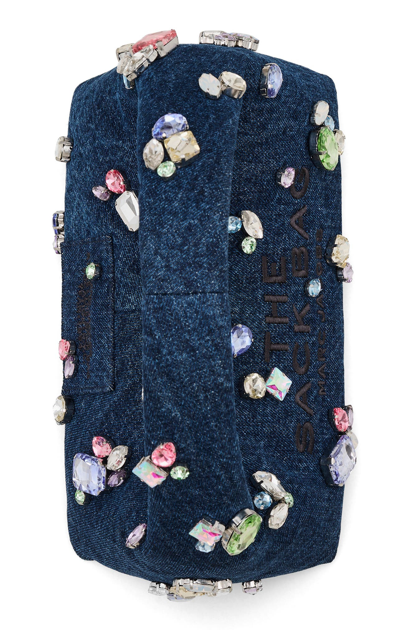 Marc Jacobs The Mini Embellished Denim Top Handle Bag in Indigo at Nordstrom - 3