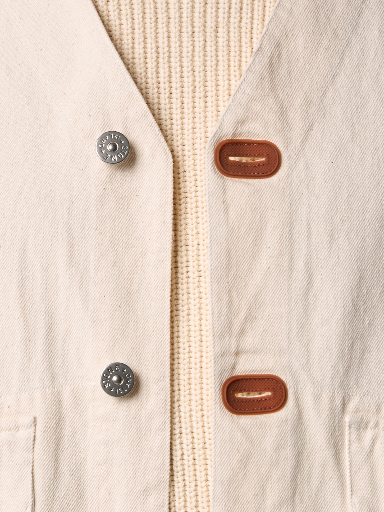 G100012 NATURAL COTTON GABARDINE_STONE ISLAND RAW BEAUTY - 6