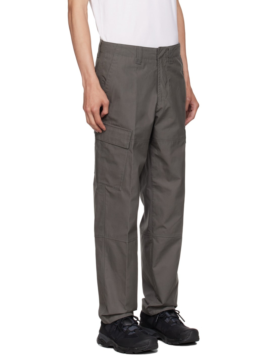 Gray Patch Cargo Pants - 2