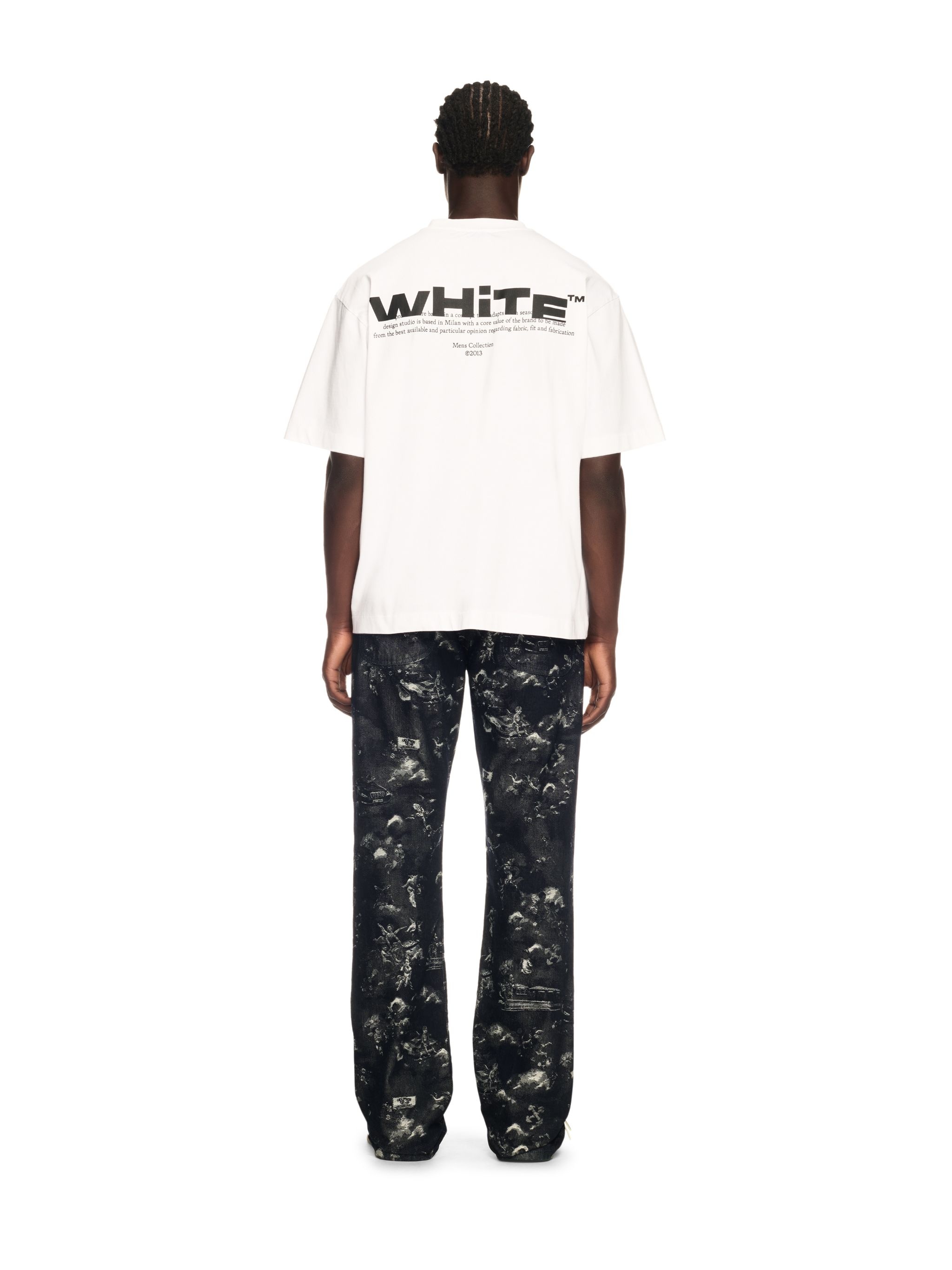 White Off Split T-shirt - 4
