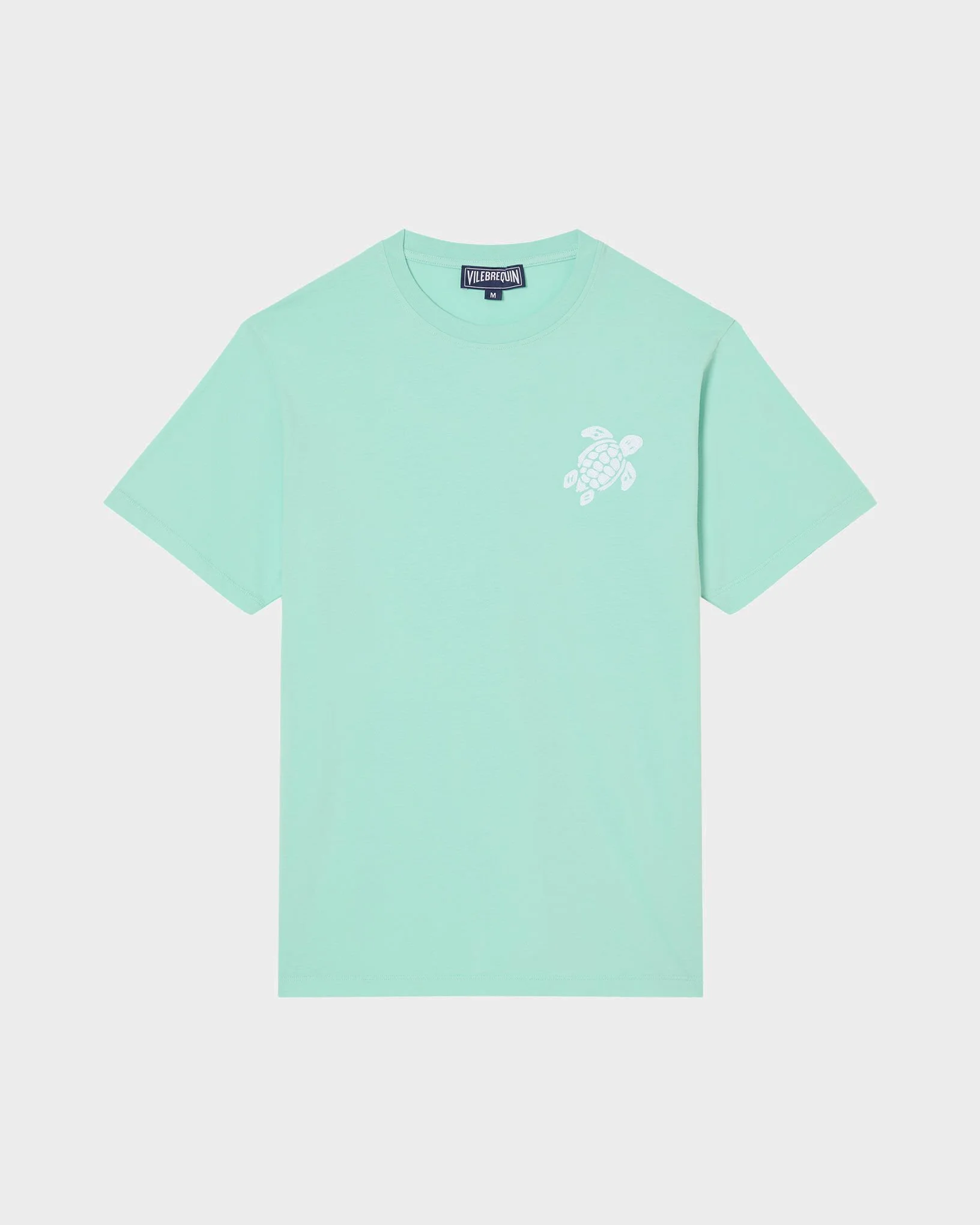 MEN ORGANIC COTTON T-SHIRT BIG TURTLE EMBROIDERY - 1