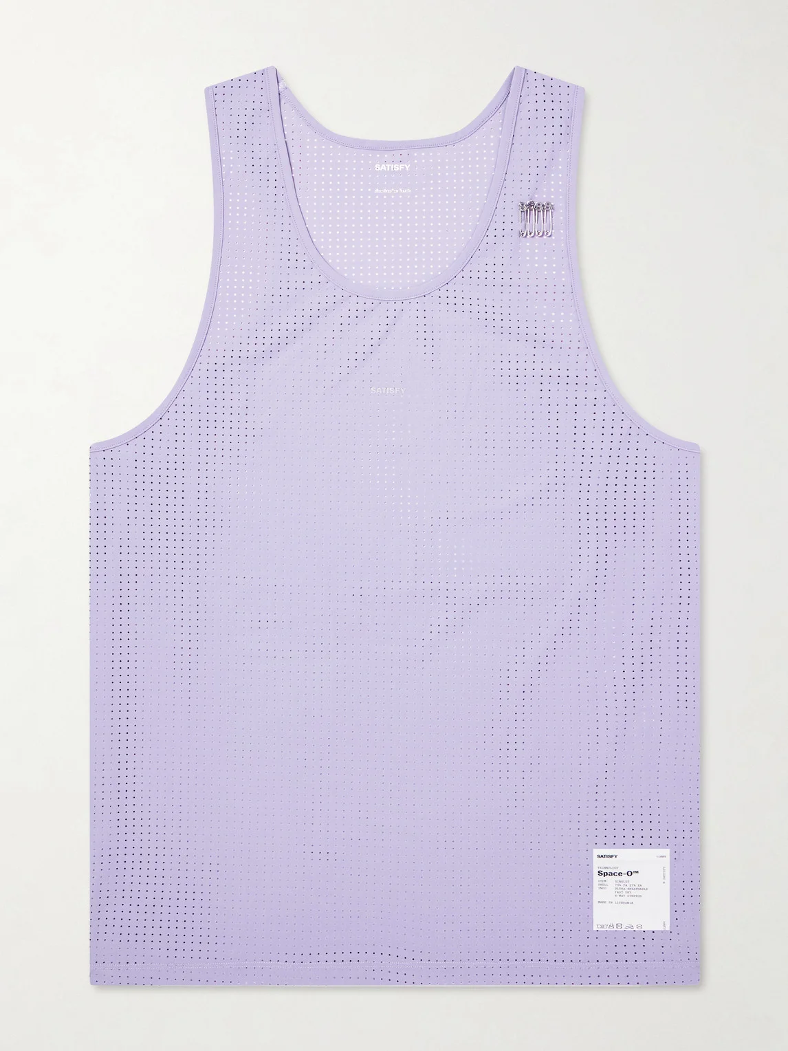 Embellished Logo-Appliquéd Space-O™ Mesh Tank Top - 1