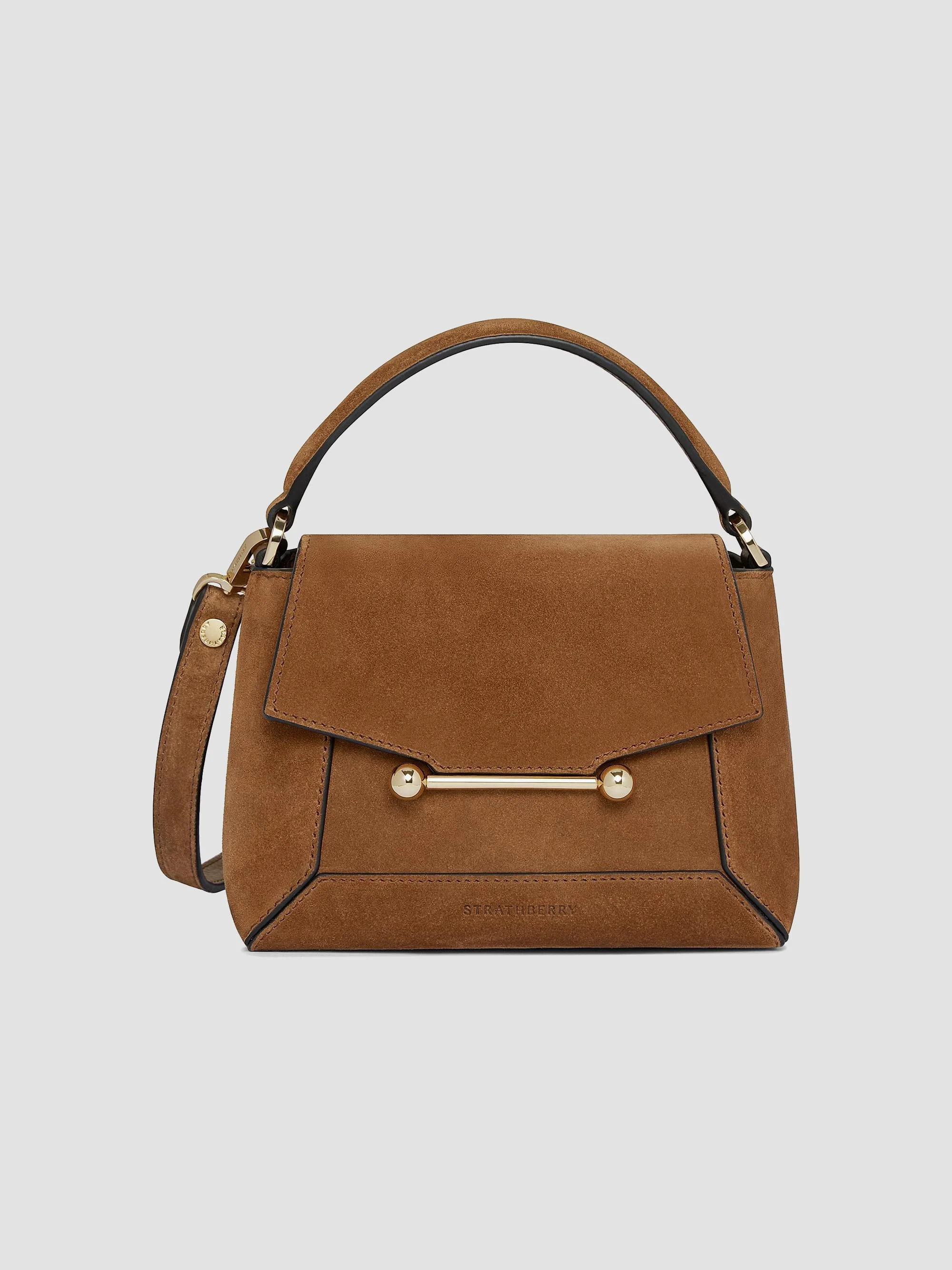 Women's Mosaic Nano Suede Top Handle Bag - Tan - 1