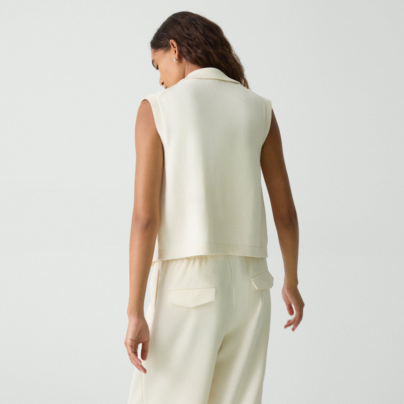 Zip-Up Vest in Rounded Cotton 4