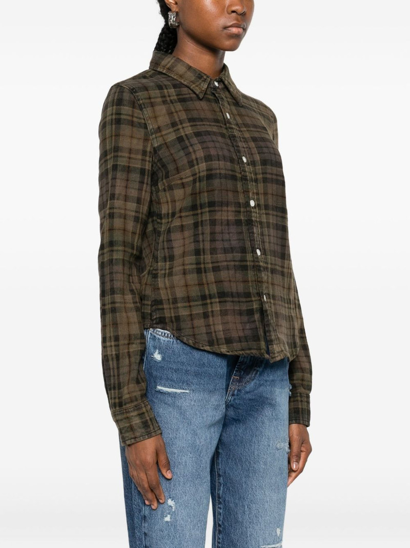 check-pattern buttoned shirt 3