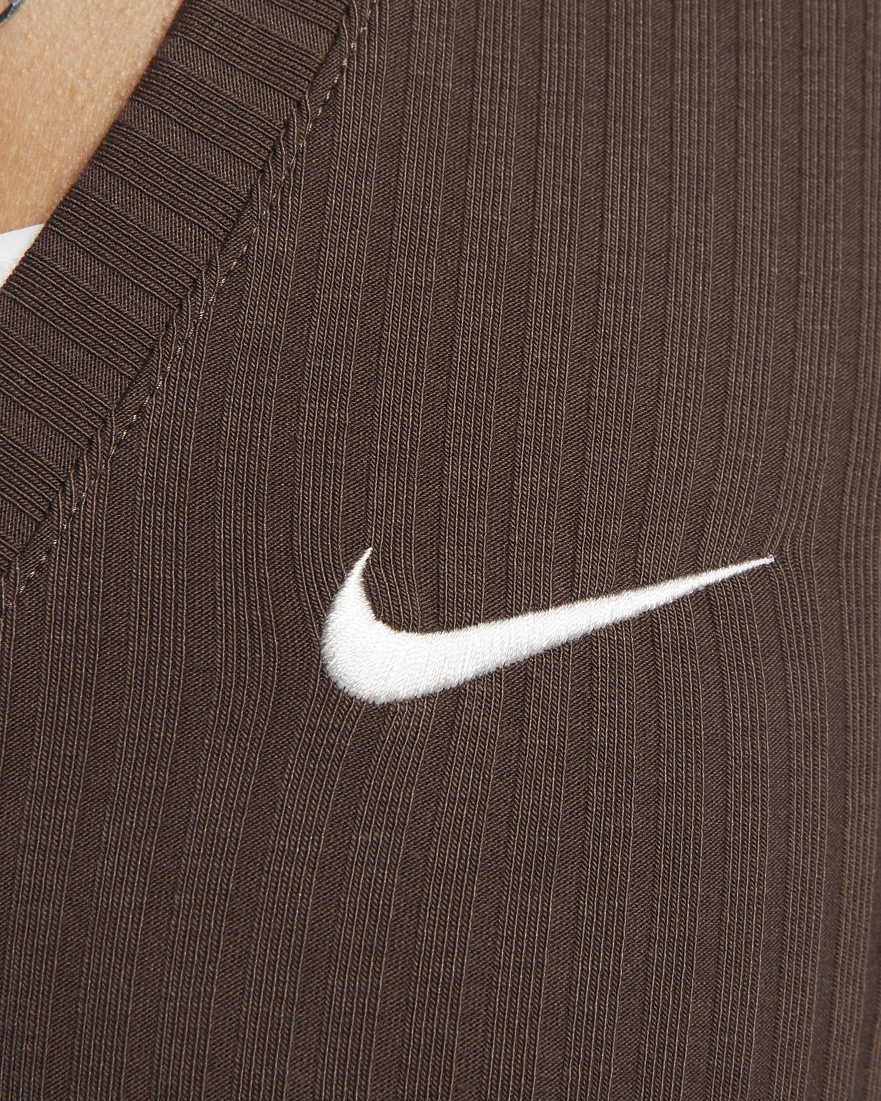 Women's Nike Sportswear Ribbed Jersey Long-Sleeve V-Neck Top - 4