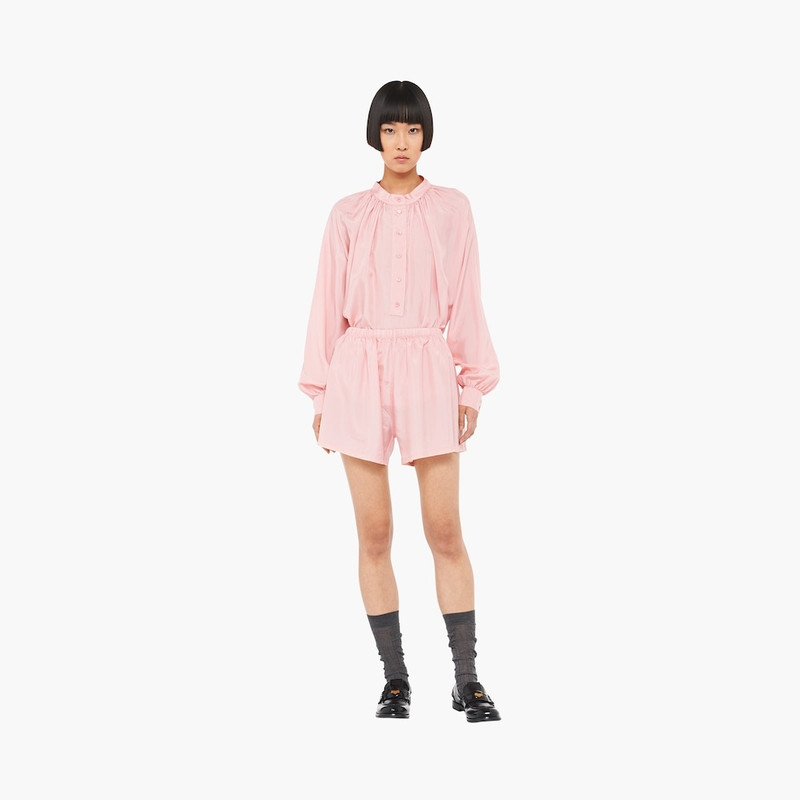 Miu Miu Washed silk shorts outlook