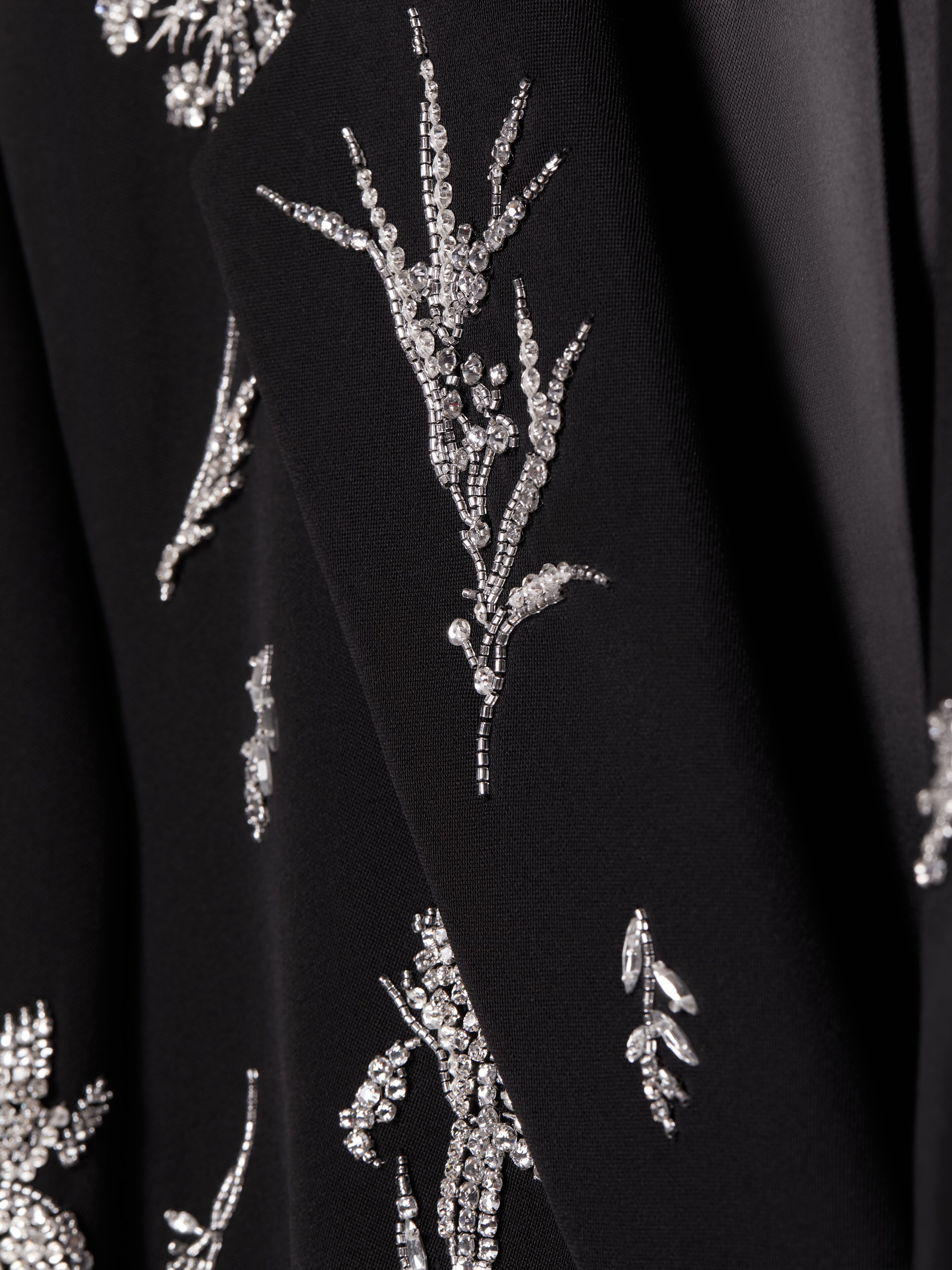 SINGLE BREASTED JACKET IN CRYSTAL EMBROIDERED WOOL - 5