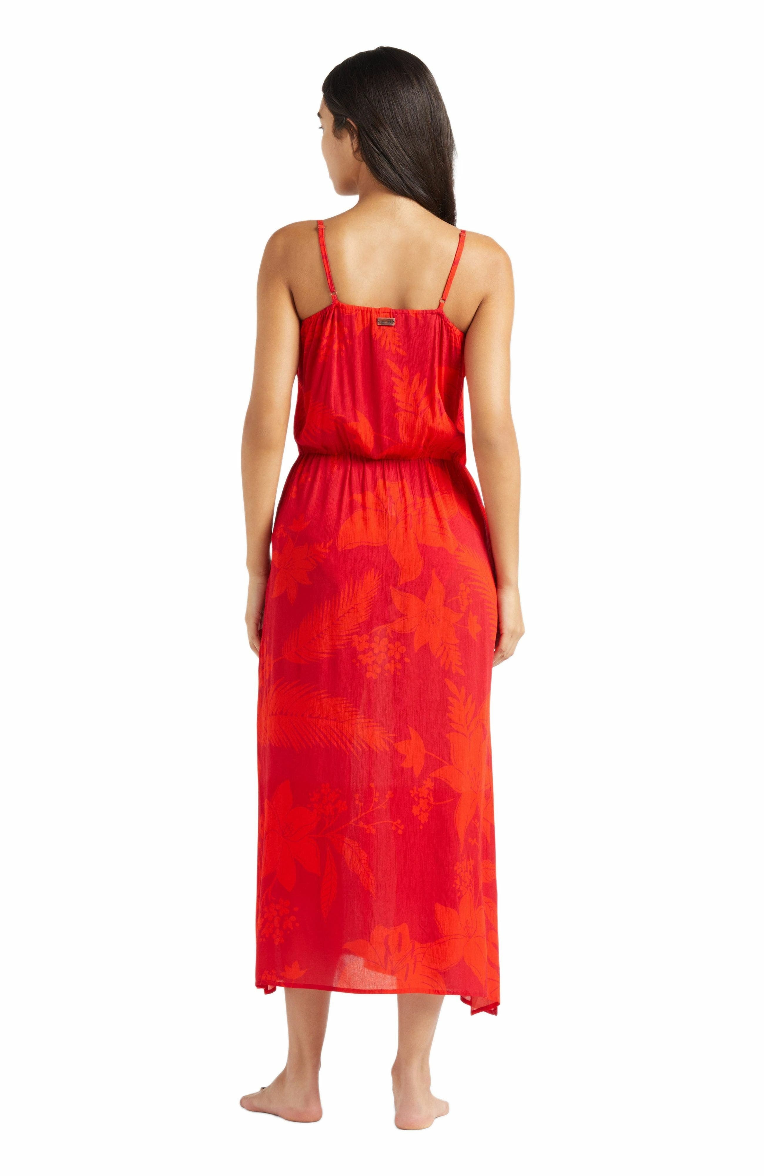 Vilebrequin Women's Flower Power Long Rayon Dress in Lipstick at Nordstrom - 4