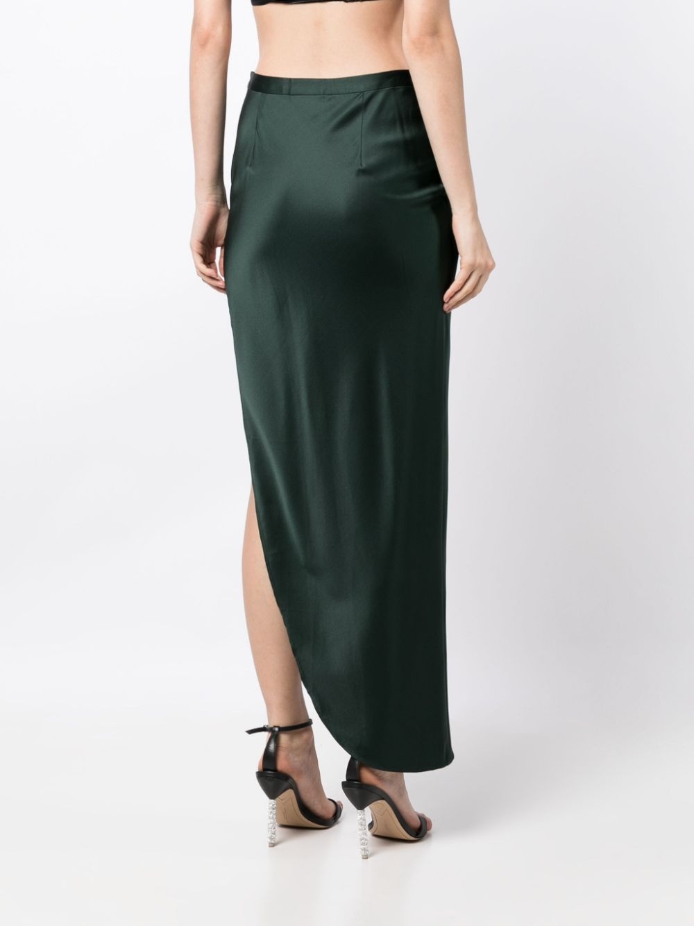 high-waisted stretch-silk skirt - 4