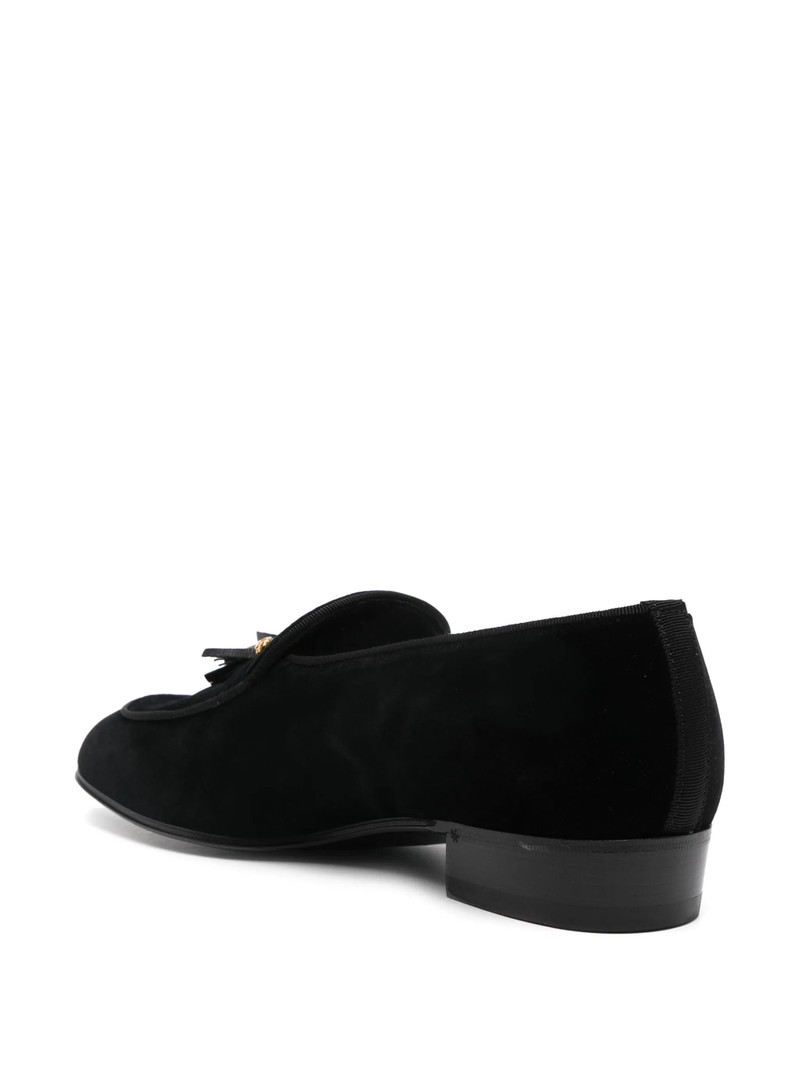 Double G-tassels Velvet Loafers 3