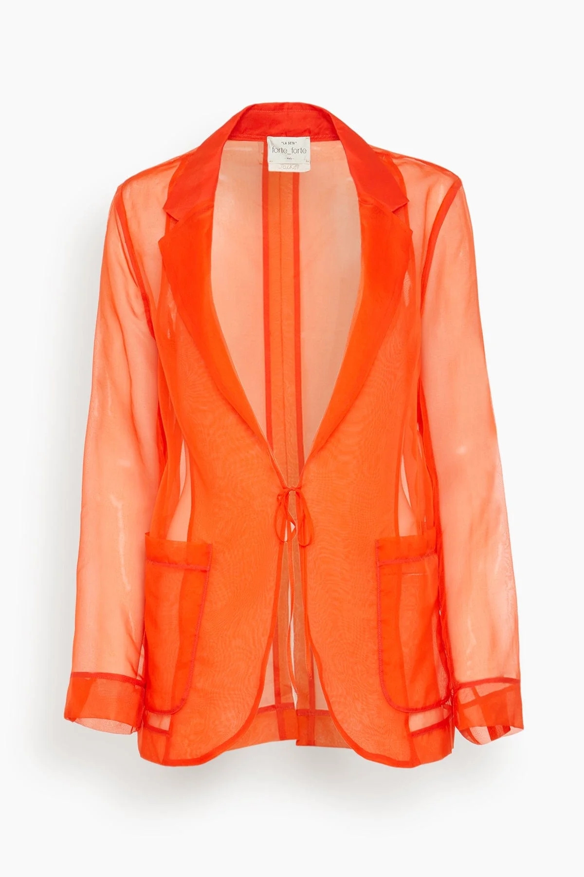Chic Organza Silk Jacket in Papavero - 1