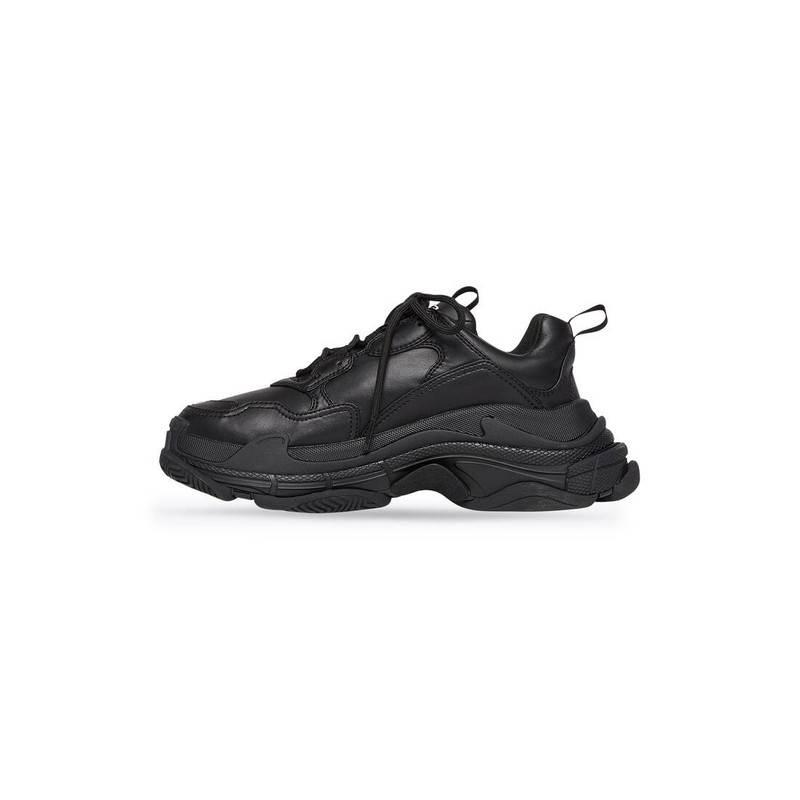 BALENCIAGA Men's Triple S Sneaker in Black outlook