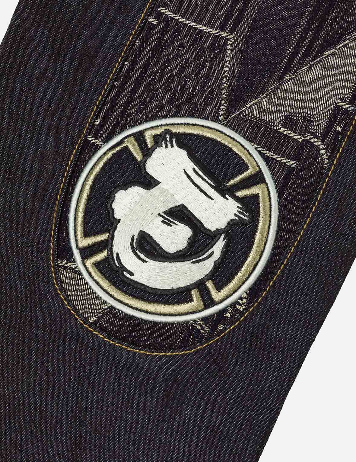 Patchwork Daicock Insert and Wheel Of Wisdom Embroidery Carrot Fit Jeans #2017 - 9