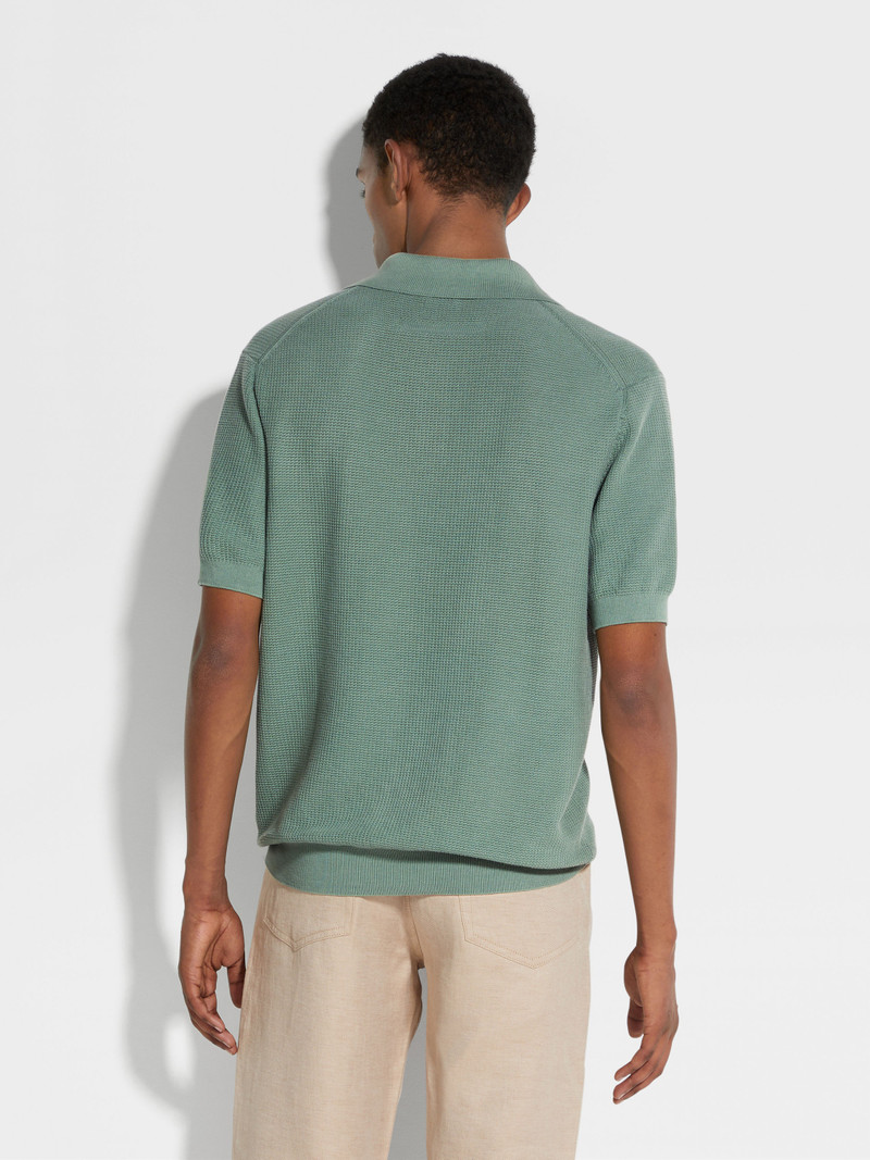 SAGE GREEN PREMIUM COTTON POLO SHIRT 5